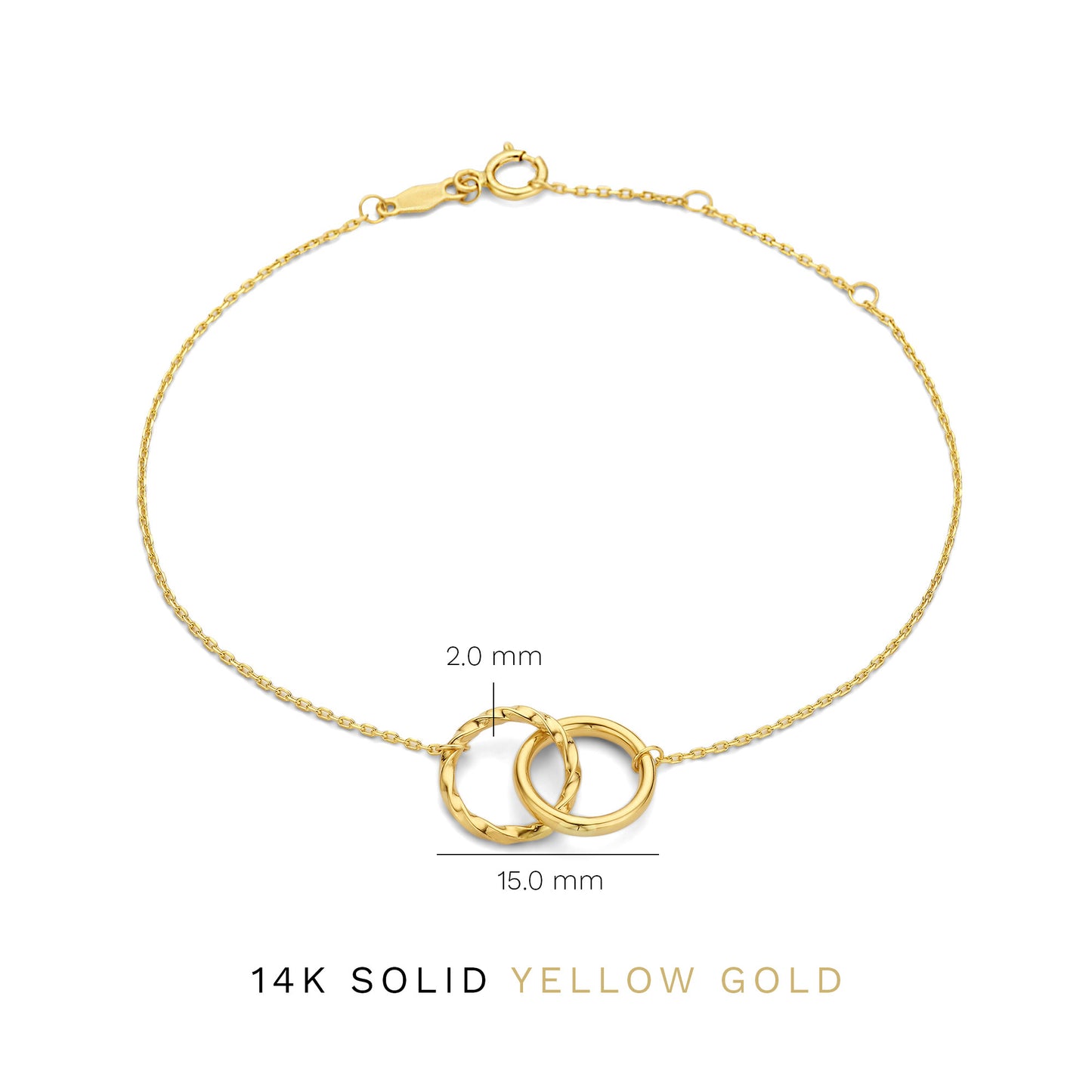 Rivoli Lisan 14 karat gold bracelet with twist -  - Isabel Bernard