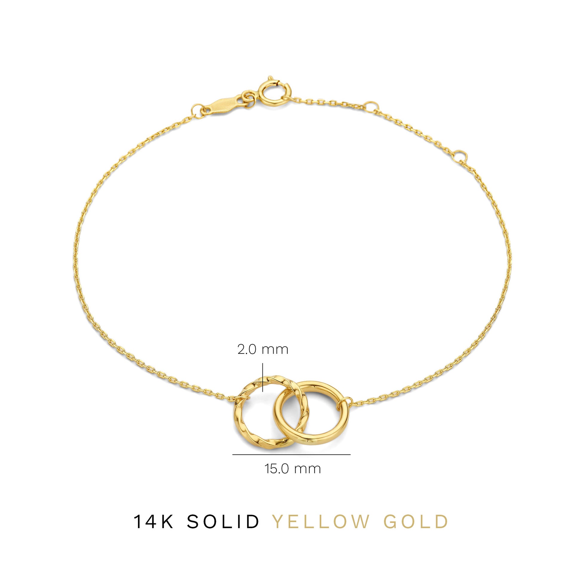 Rivoli Lisan 14 karat gold bracelet with twist -  - Isabel Bernard