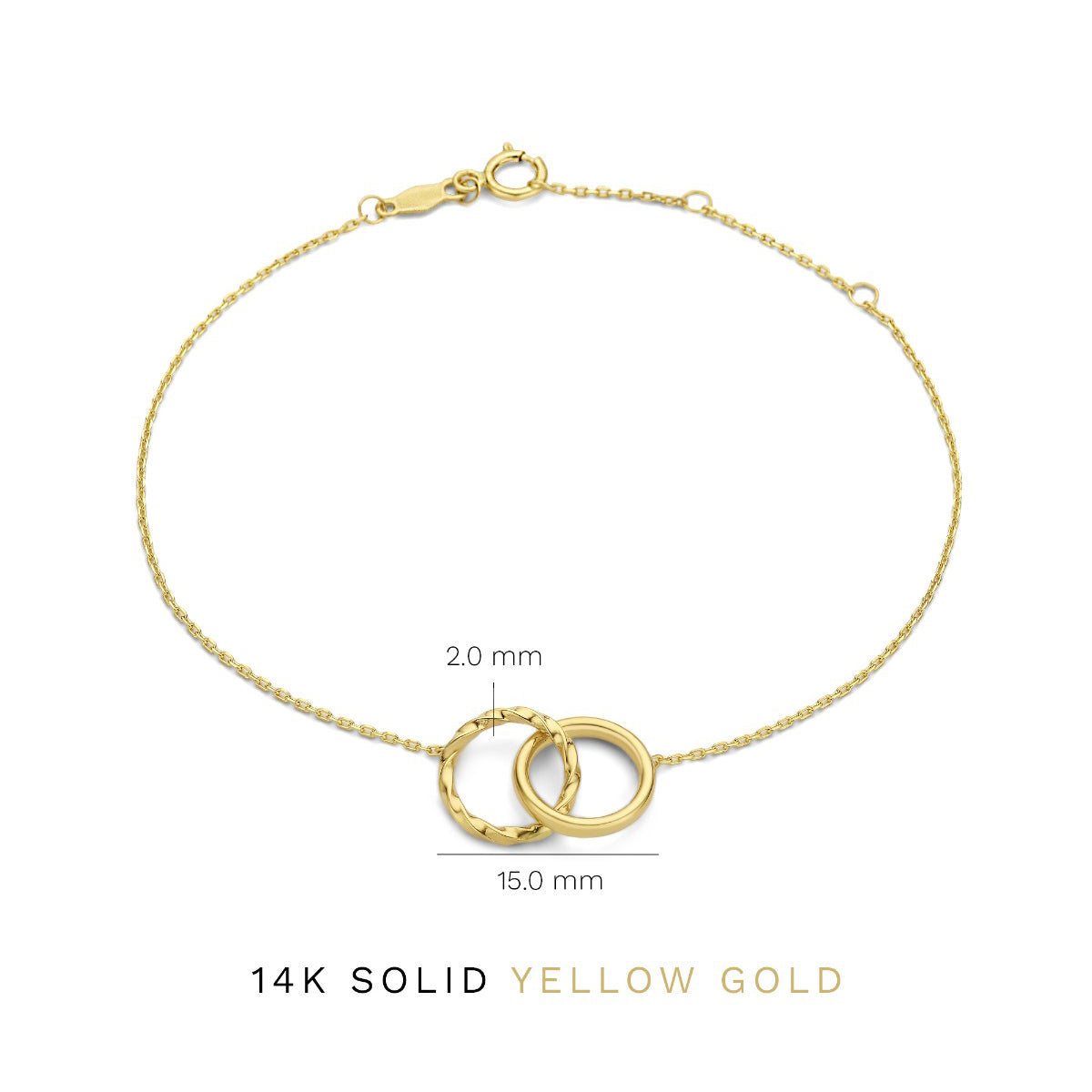 Rivoli Lisan 14 karat gold bracelet with twist - - Isabel Bernard