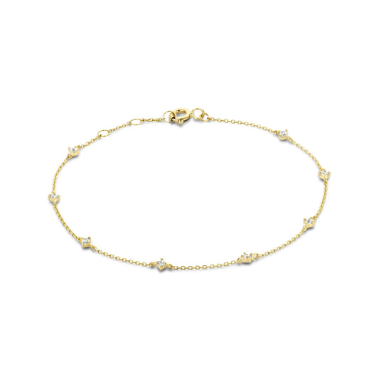 Rivoli Esmée 14 karat gold bracelet with zirconia stones -  - Isabel Bernard