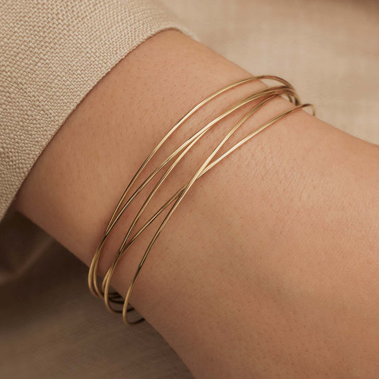 Cour d'Honneur Adora 14 karat gold bangles with 5 bracelets -  - Isabel Bernard