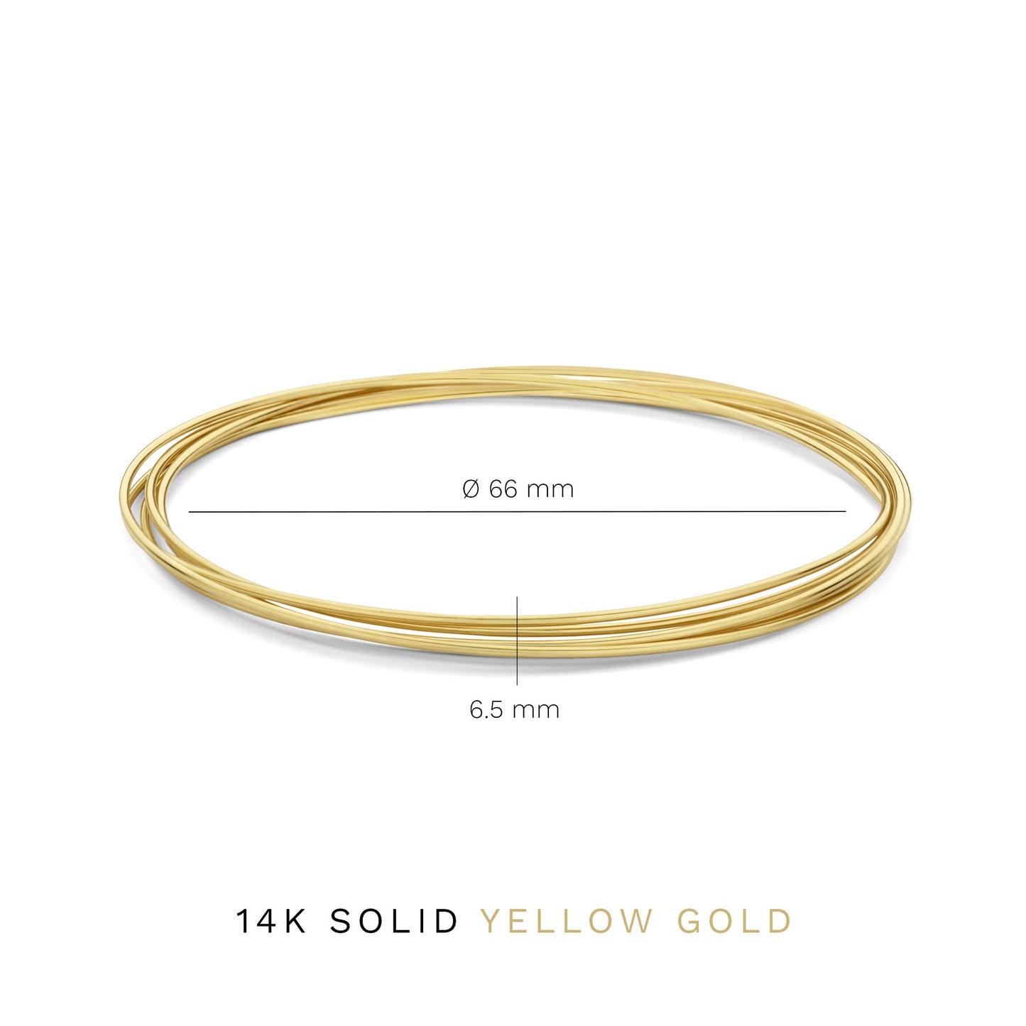 Cour d'Honneur Adora 14 karat gold bangles with 5 bracelets - - Isabel Bernard