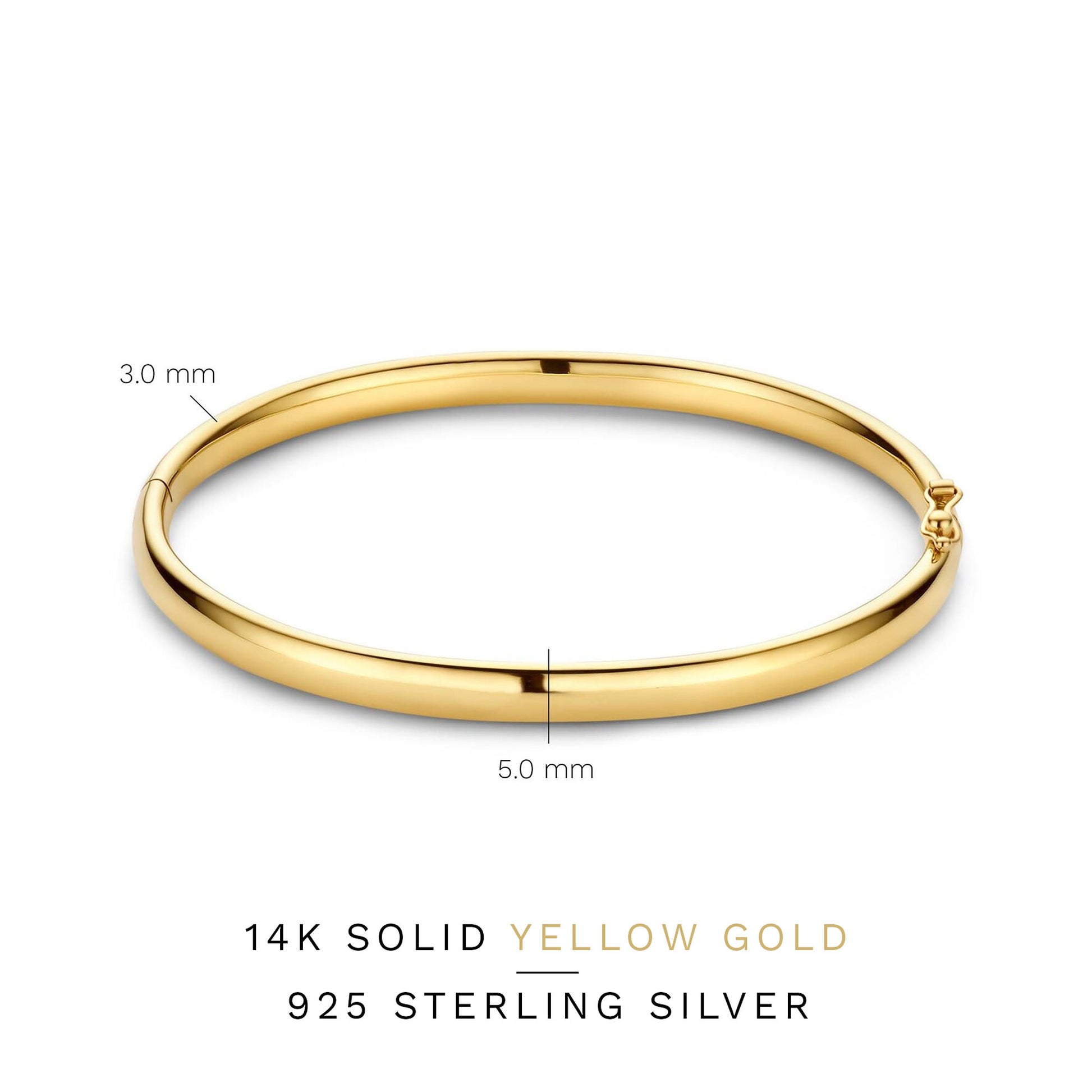 Cour d'Honneur Lucienne 14 karat gold bangle with round edge -  - Isabel Bernard