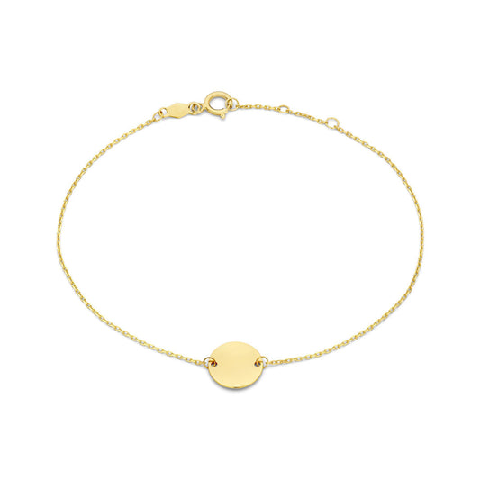 Le Marais Jeanne 14 karat gold bracelet with coin -  - Isabel Bernard