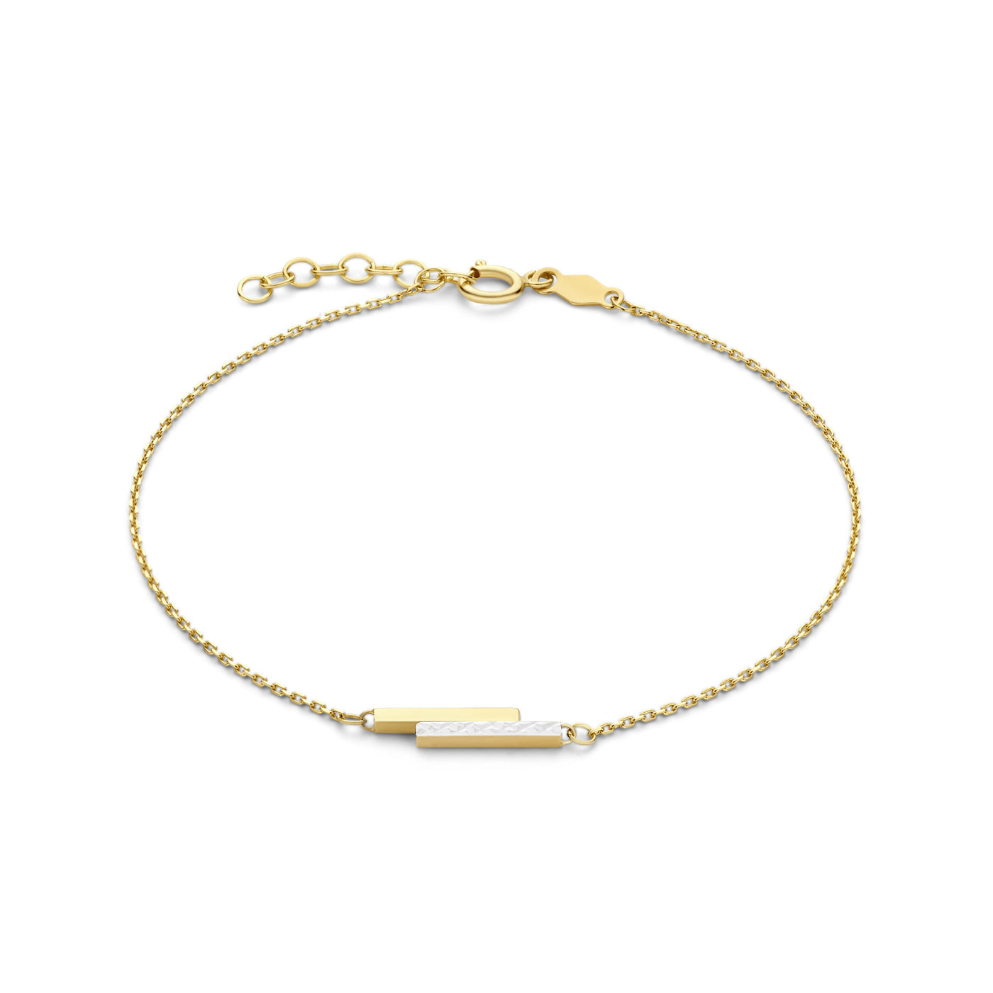 Le Marais Alice 14 karat gold bracelet with 2 rods -  - Isabel Bernard