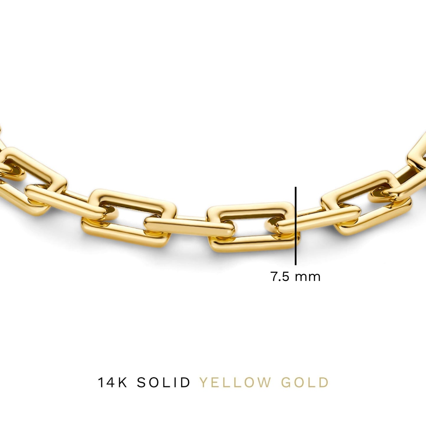 Aidee Adeline 14 karat gold link bracelet with square chains -  - Isabel Bernard