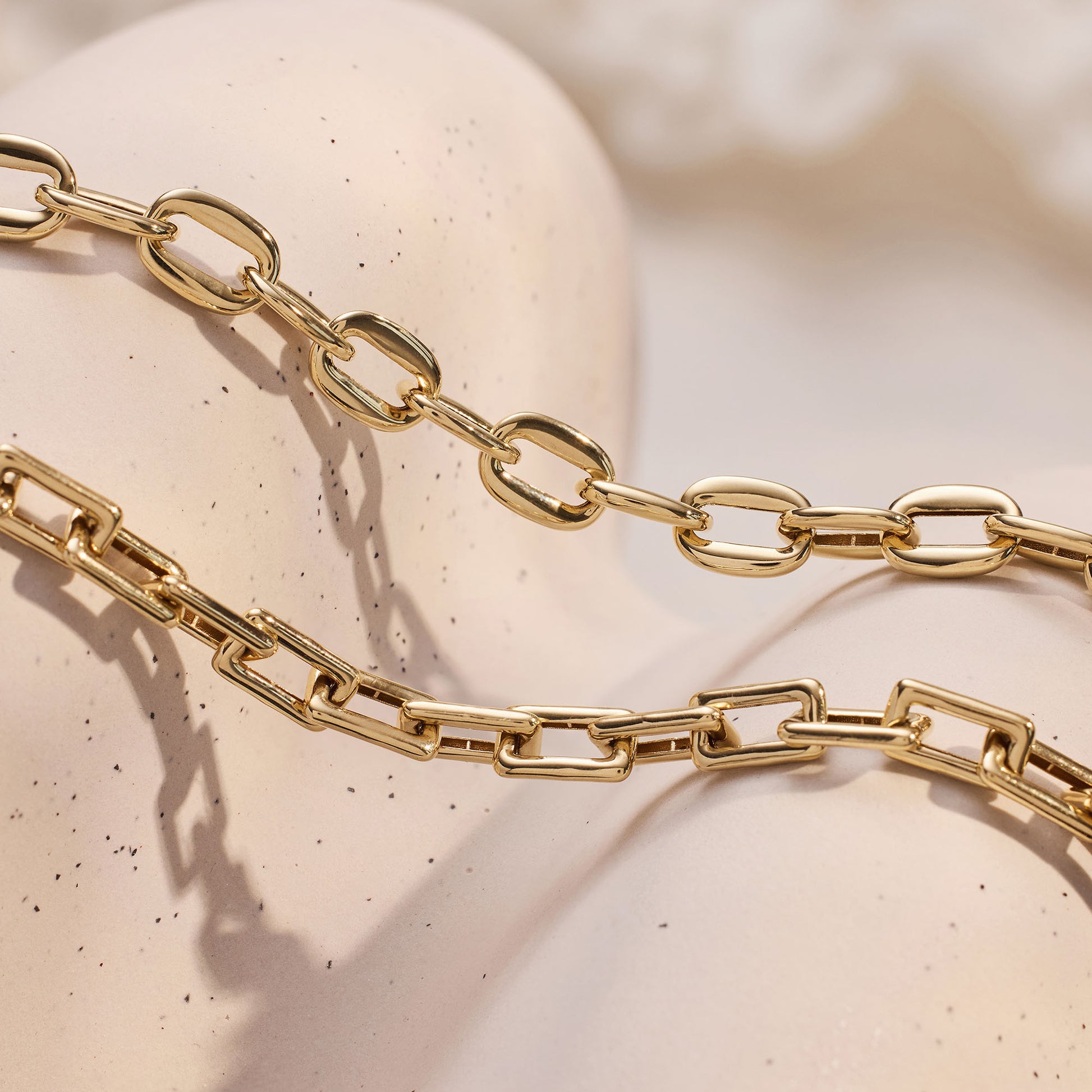 Aidee Adeline 14 karat gold link bracelet with square chains -  - Isabel Bernard