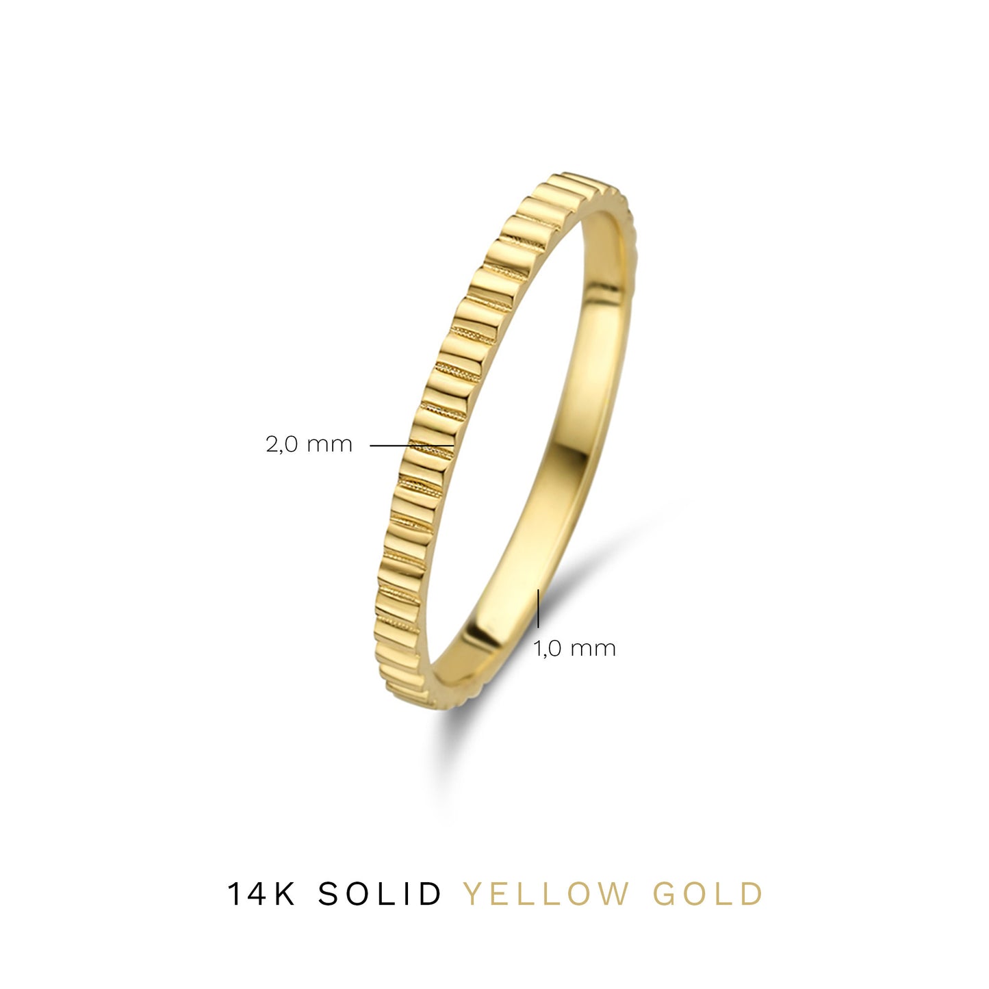 Rivoli L'Abbaye 14 karat gold ring ribbed -  - Isabel Bernard