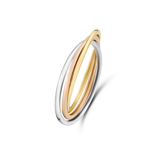 Tricolore Maeve 14 karat gold ring with three colours of gold - - Isabel Bernard