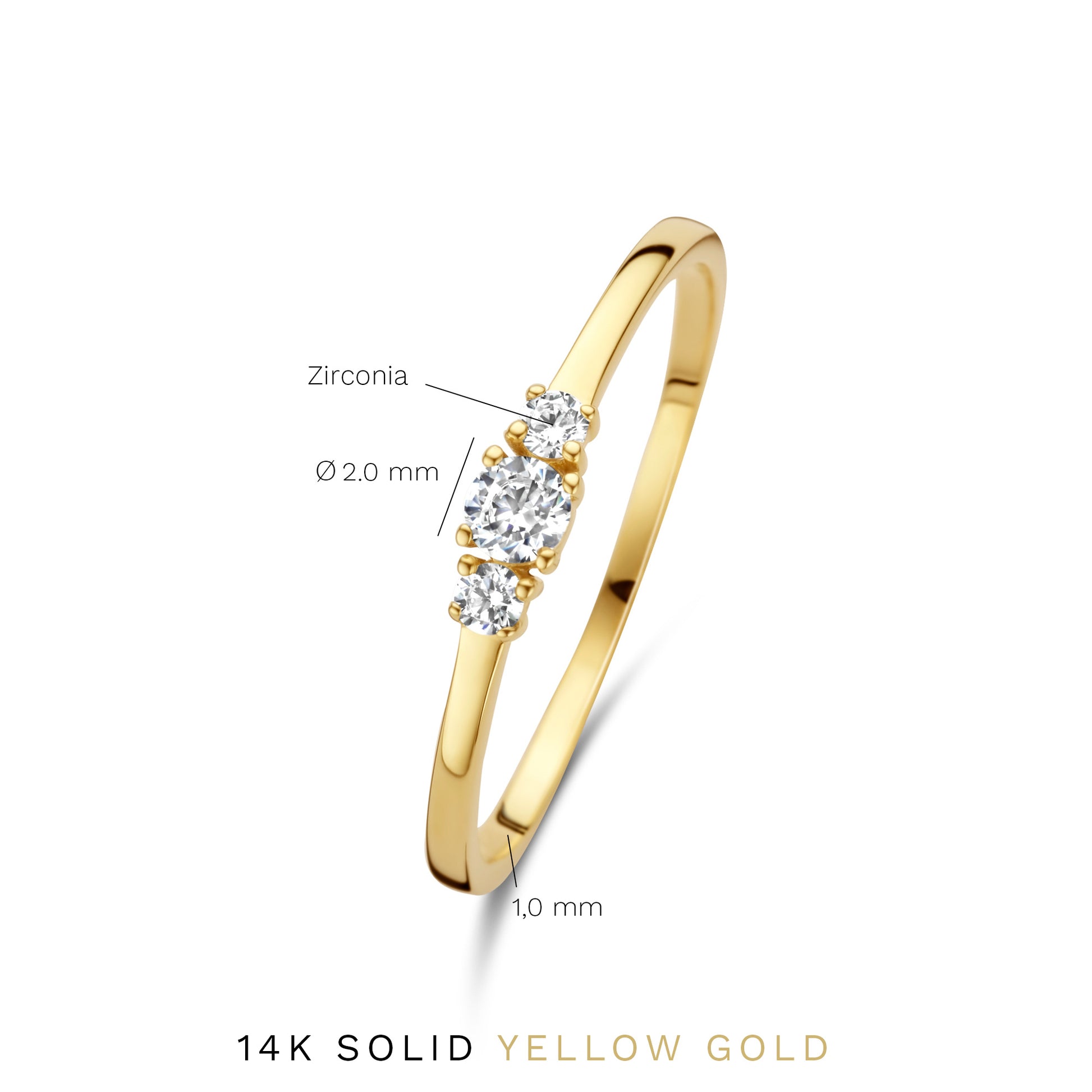 Rivoli Esmée 14 karat gold ring with zirconia stones -  - Isabel Bernard