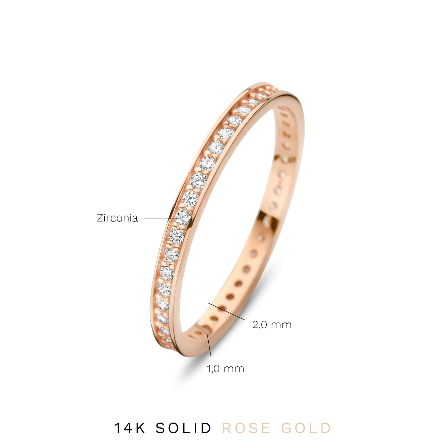 La Concorde Merle 14 karat rose gold ring with zirconia -  - Isabel Bernard