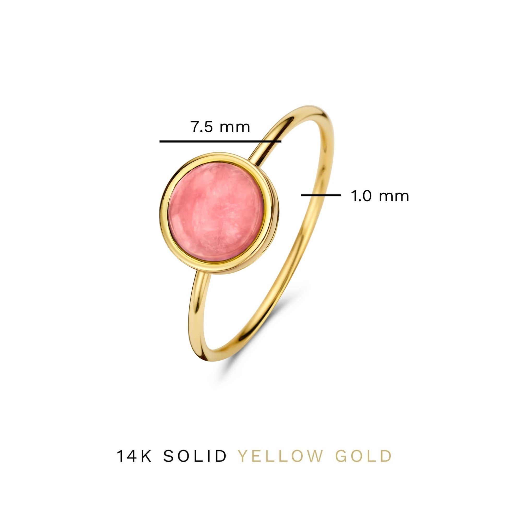 Belleville Adora 14 karat gold ring with rose quartz gemstone -  - Isabel Bernard