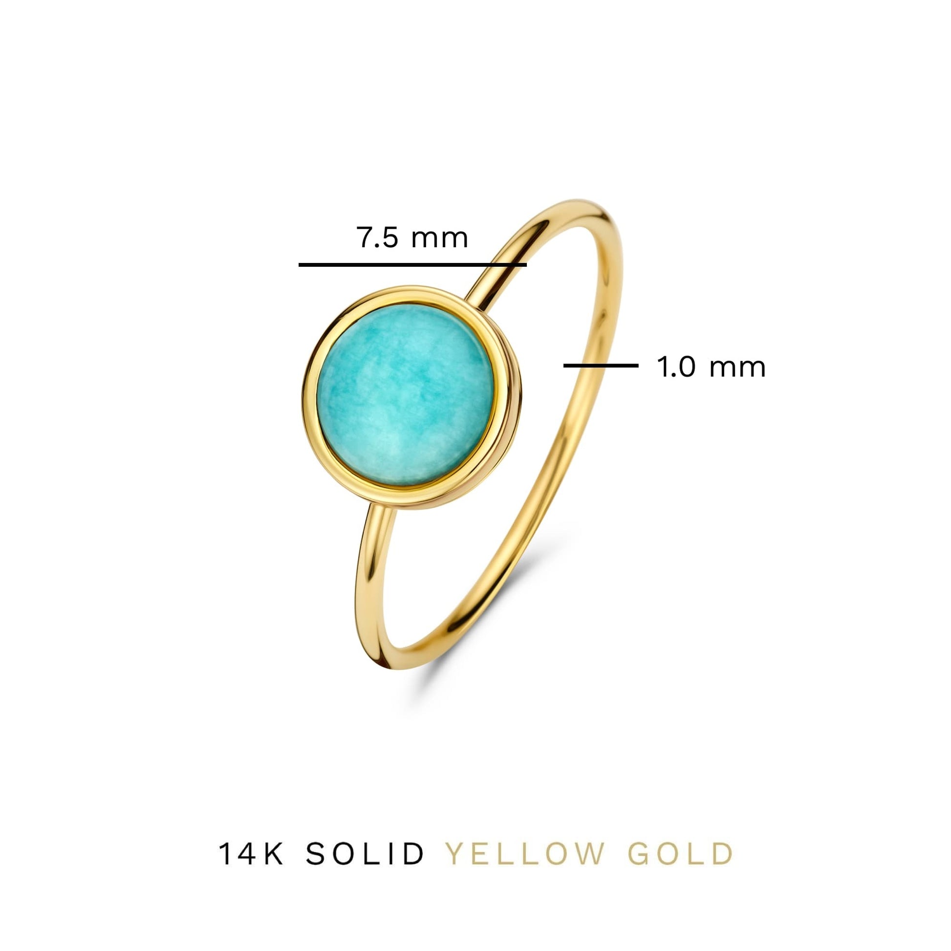 Belleville Emmalyn 14 karat gold ring with amazonite gemstone -  - Isabel Bernard