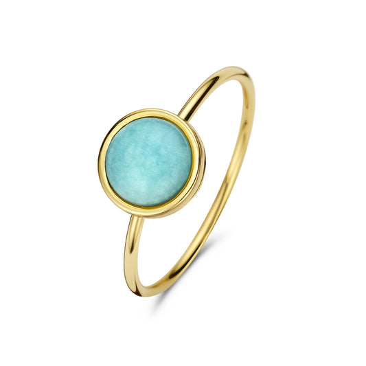 Belleville Emmalyn 14 karat gold ring with amazonite gemstone -  - Isabel Bernard