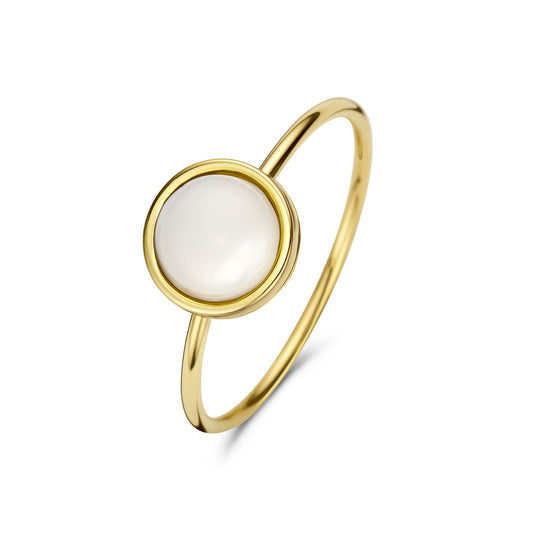 Belleville Marguerite 14 karat gold ring with mother of pearl gemstone -  - Isabel Bernard