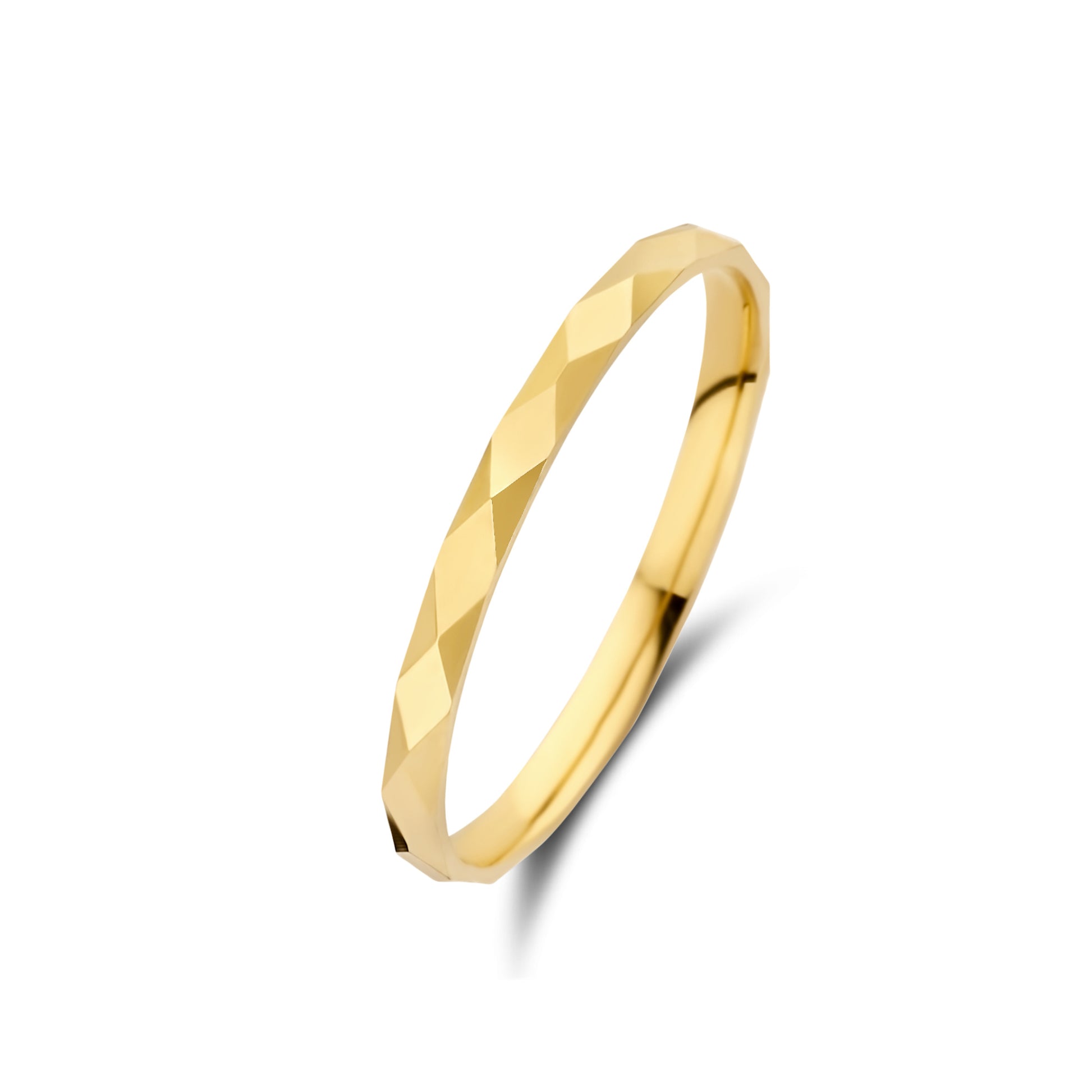 Rivoli Laura 14 karat gold ring with diamond cut -  - Isabel Bernard