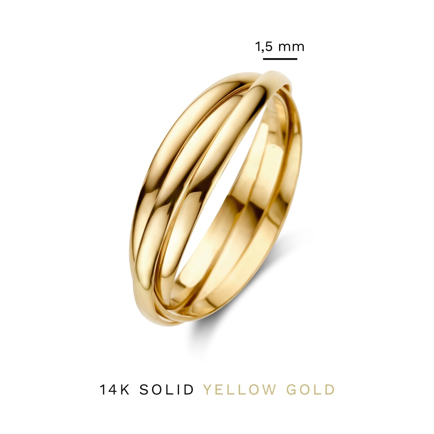 Rivoli Méline 14 karat gold trinity ring -  - Isabel Bernard