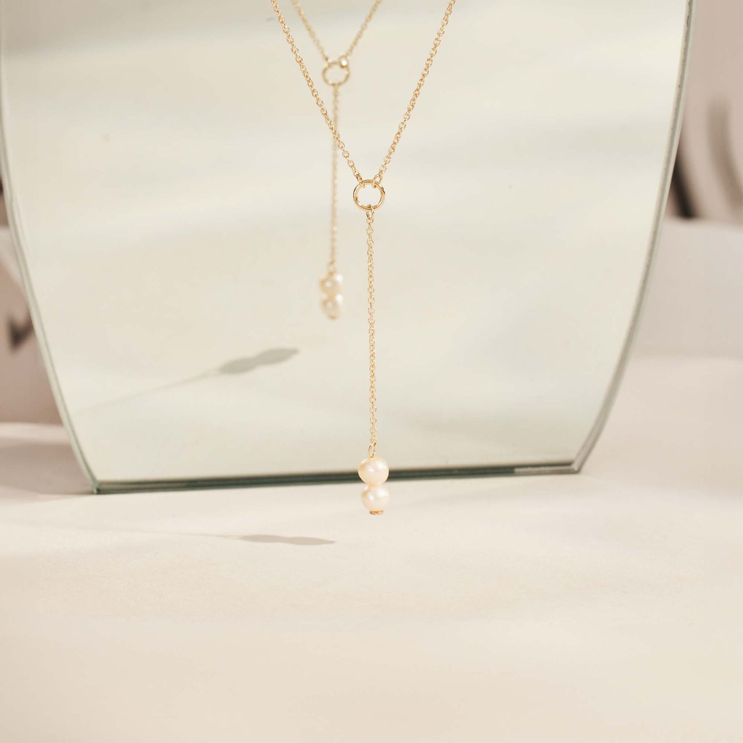 Belleville Luna 14 karat gold necklace with freshwater pearls -  - Isabel Bernard