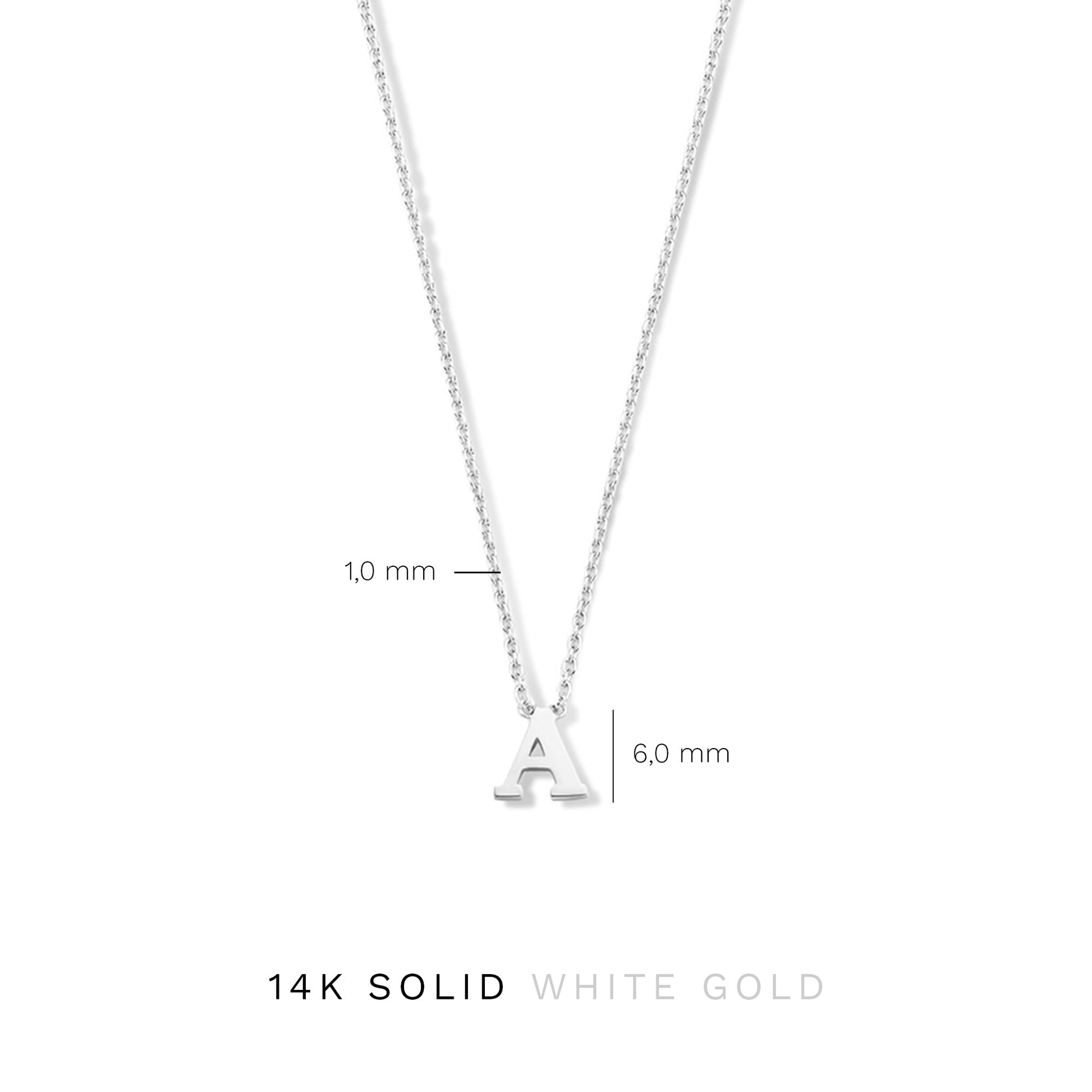 Saint Germain Chloé 14 karat white gold initial collier with letter -  - Isabel Bernard