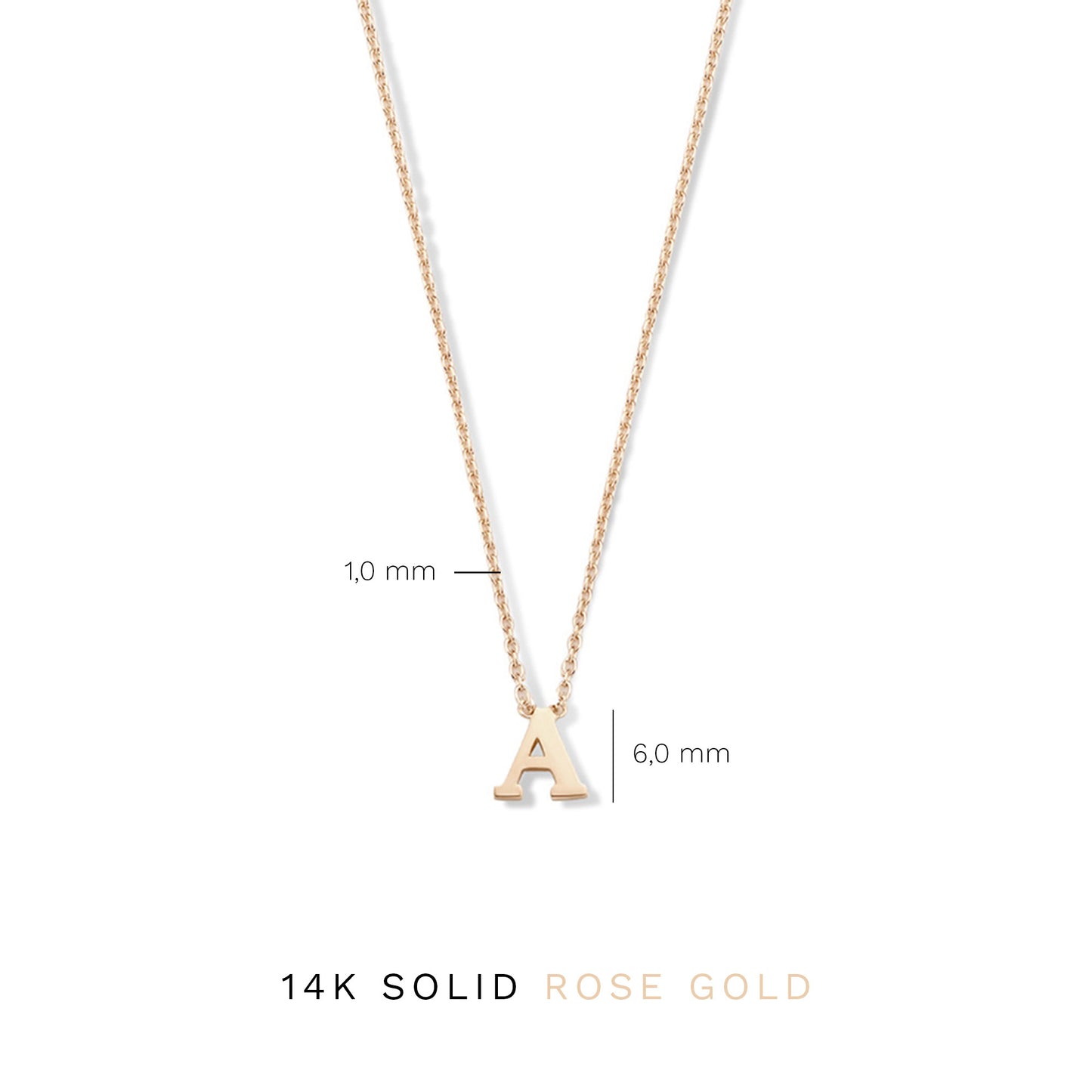 La Concorde Chloé 14 karat rose gold initial collier with letter -  - Isabel Bernard