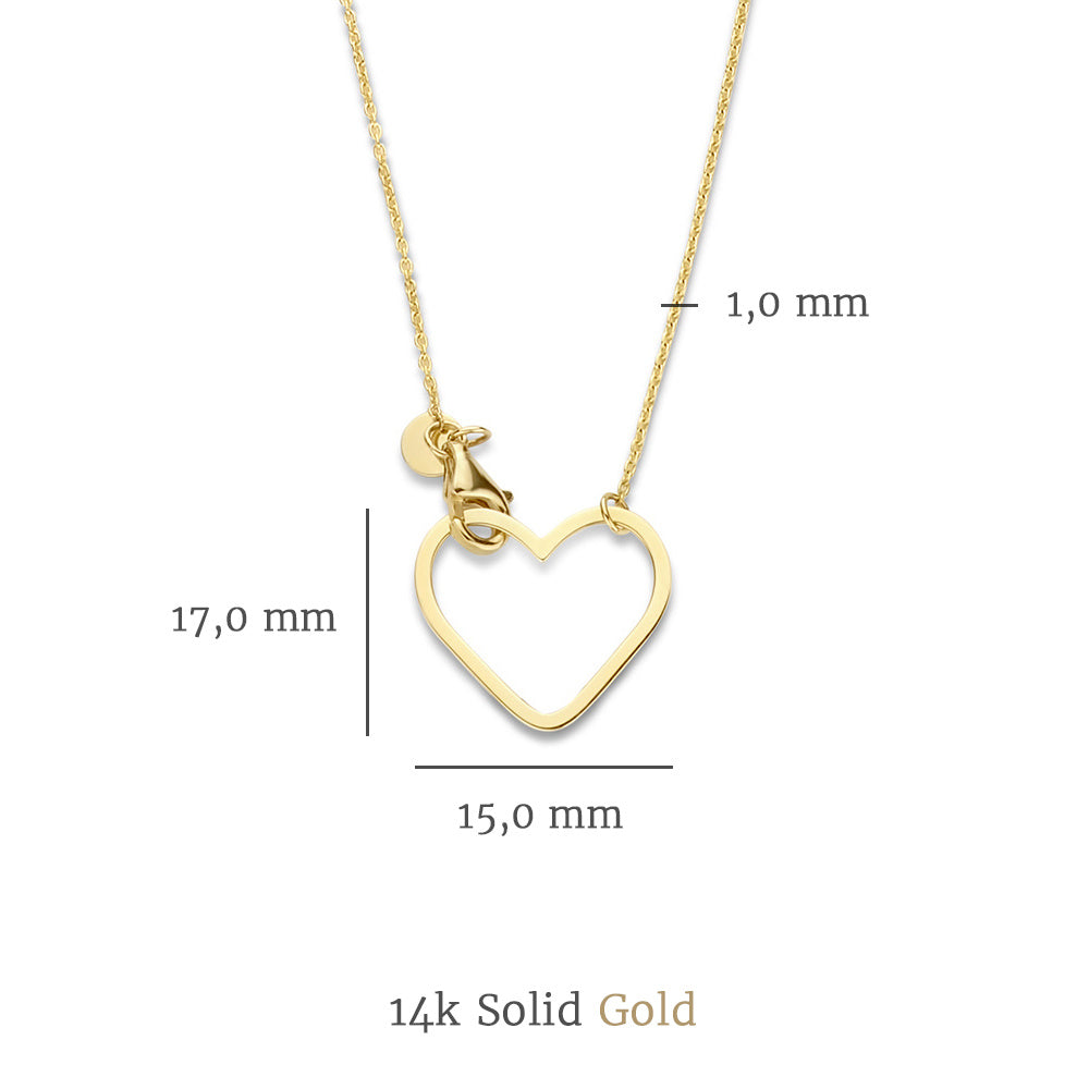 Belleville Amore 14 karat gold necklace with heart -  - Isabel Bernard