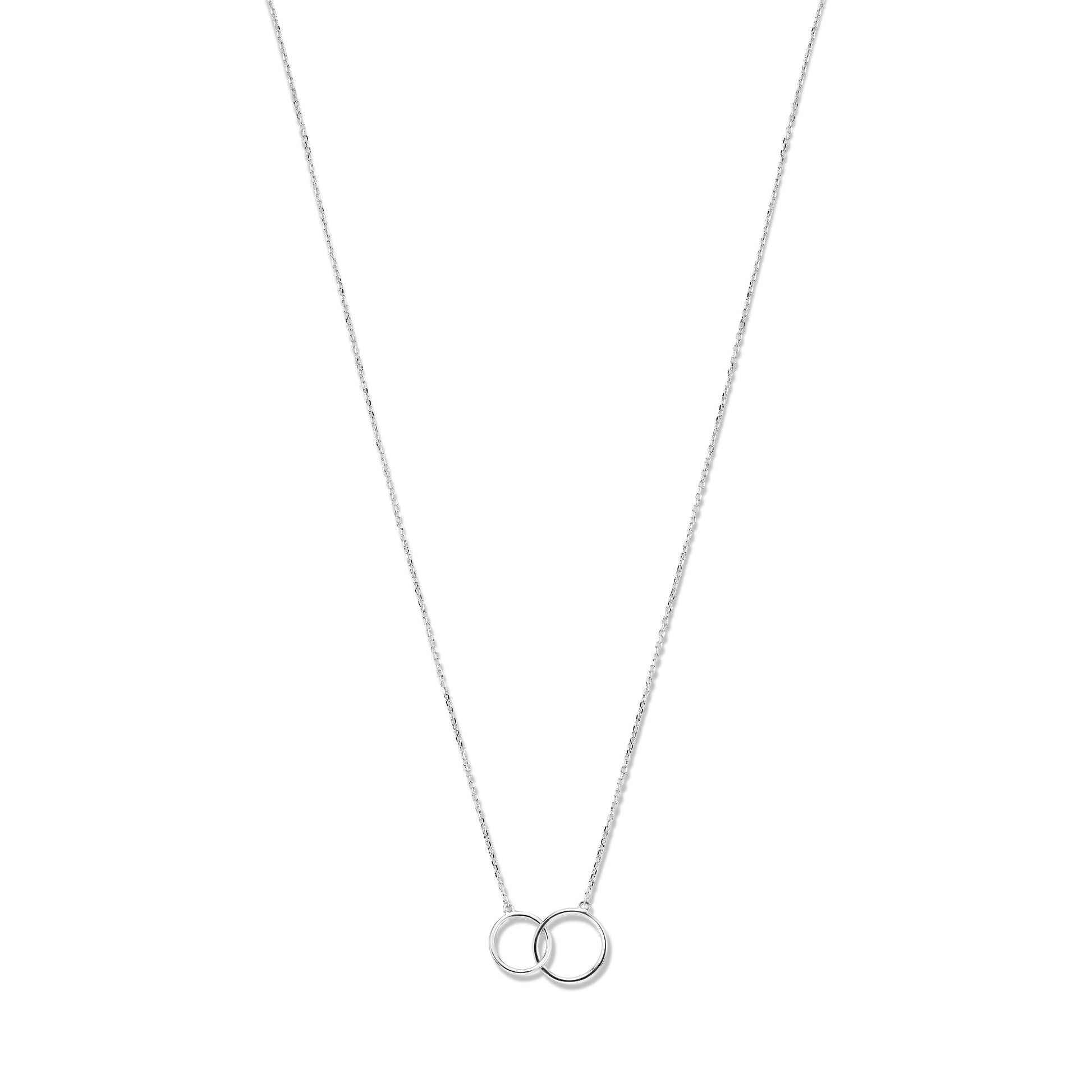 Saint Germain Loulou 14 karat white gold necklace with two rings -  - Isabel Bernard