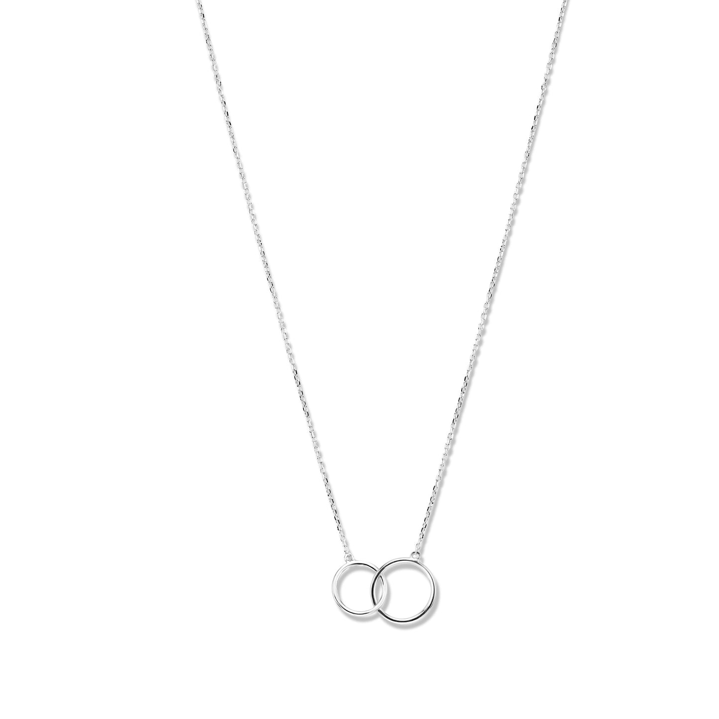 Saint Germain Loulou 14 karat white gold necklace with two rings -  - Isabel Bernard