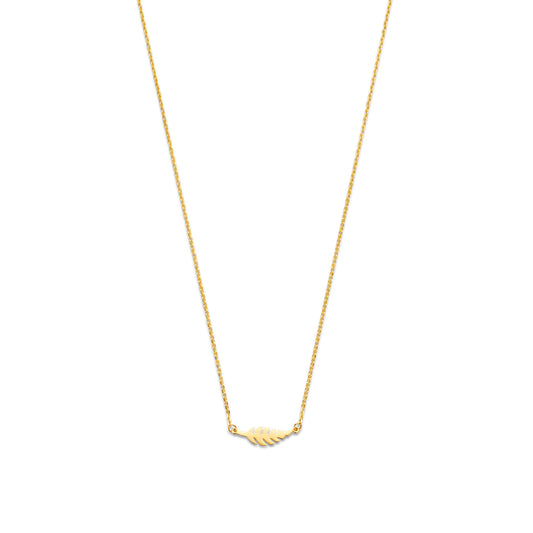 Monceau Giselle 14 karat gold necklace with feather -  - Isabel Bernard