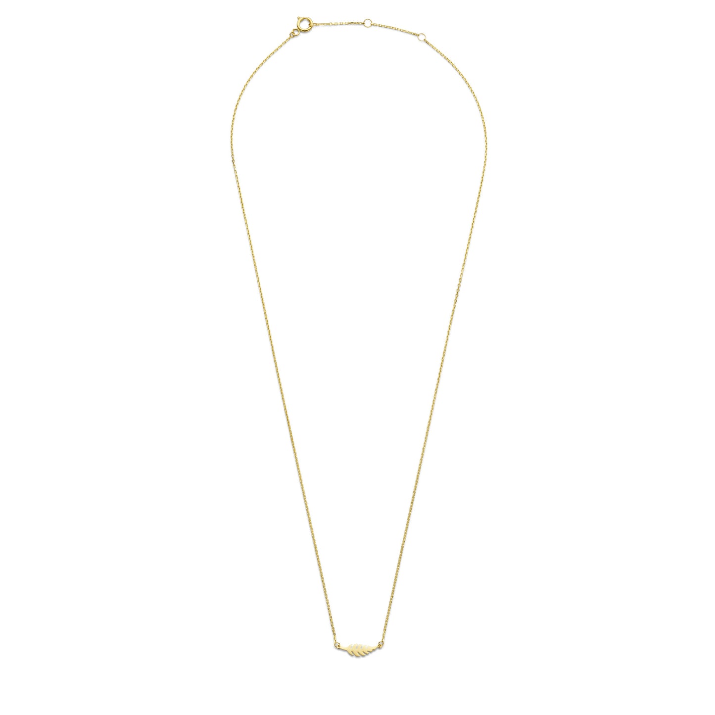 Monceau Giselle 14 karat gold necklace with feather -  - Isabel Bernard