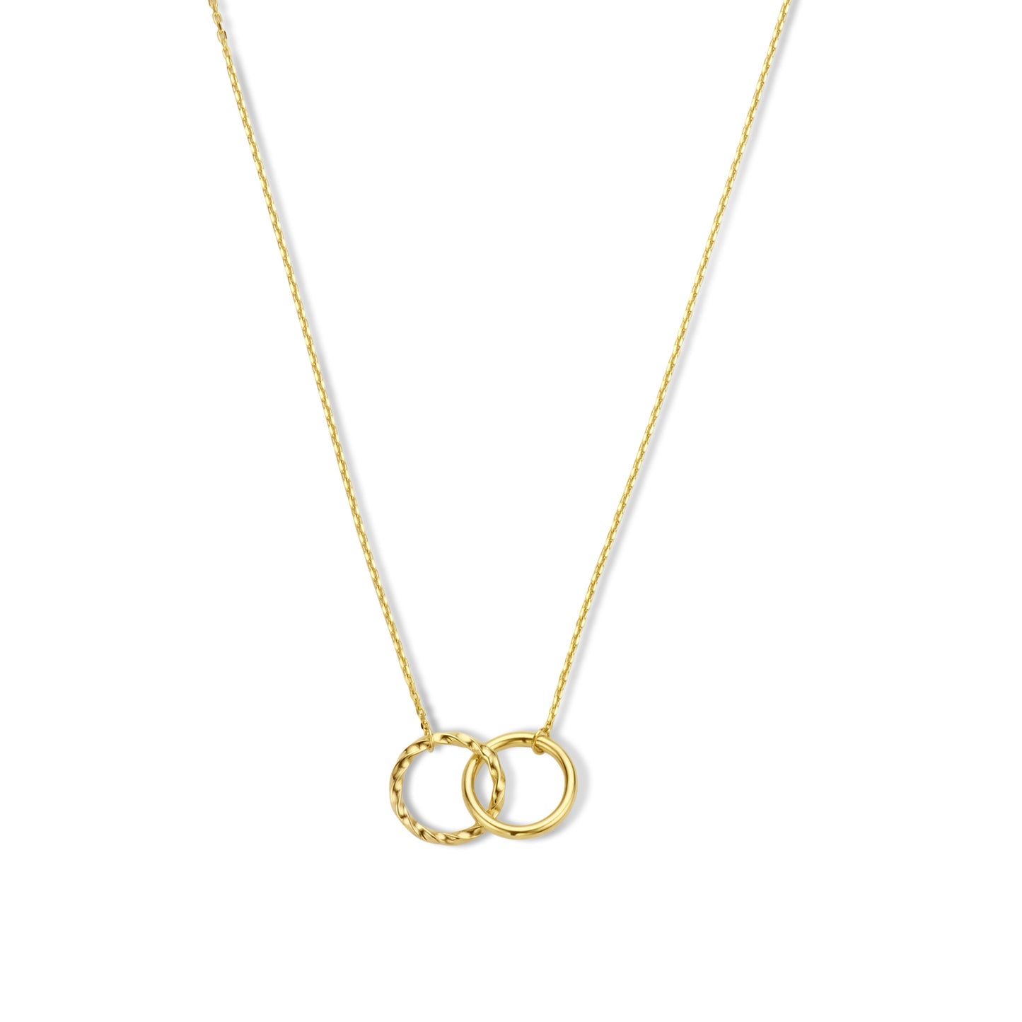 Rivoli Lisan 14 karat gold necklace with two rings -  - Isabel Bernard