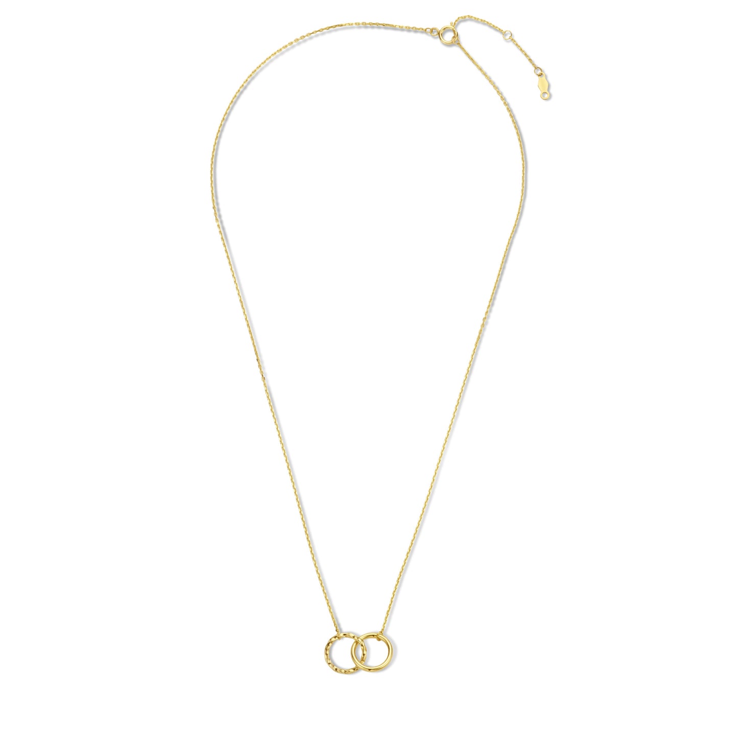 Rivoli Lisan 14 karat gold necklace with two rings -  - Isabel Bernard