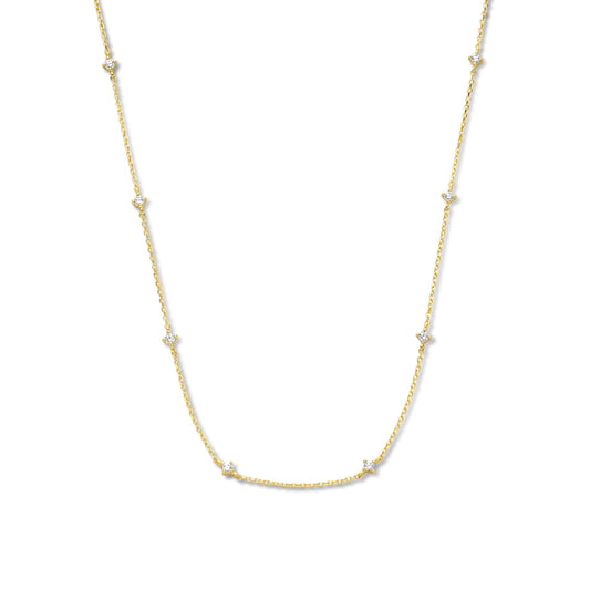 Rivoli Esmée 14 karat gold necklace with zirconia stones -  - Isabel Bernard