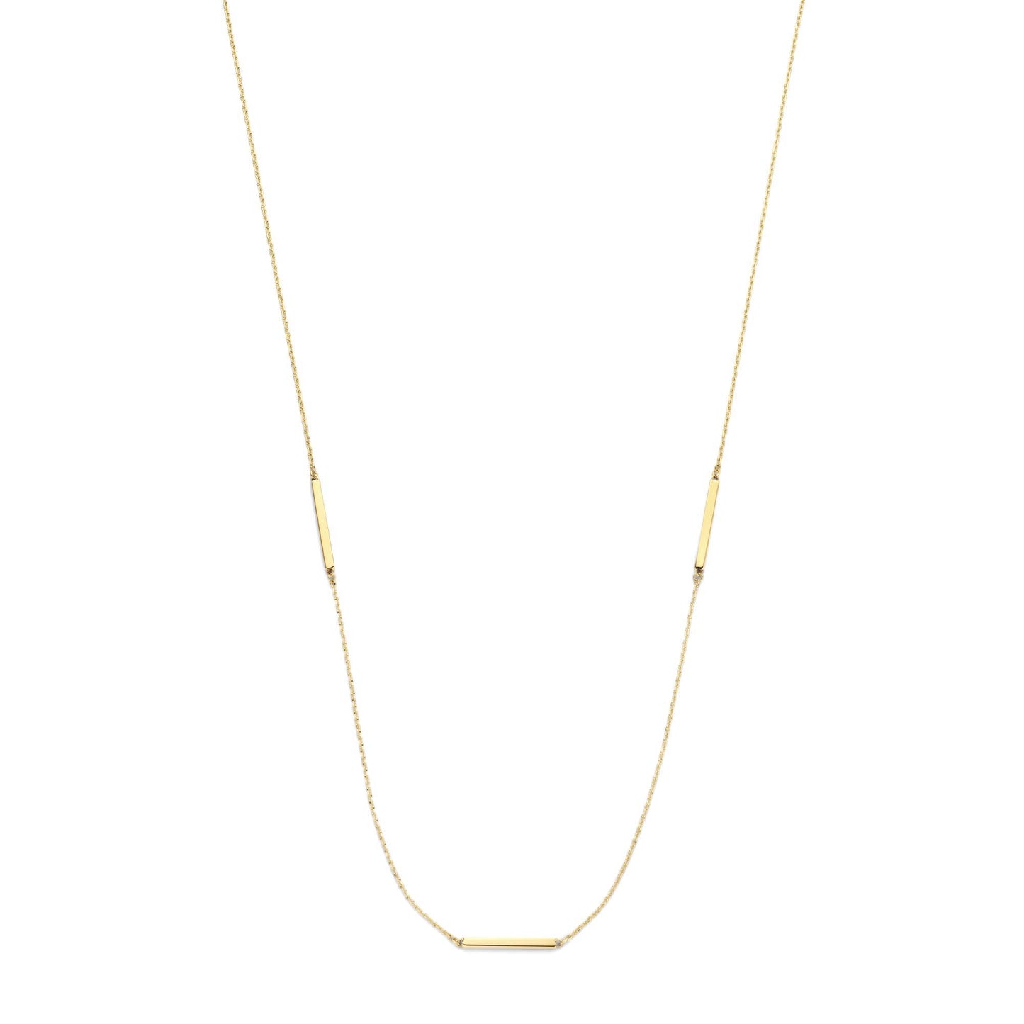 Le Marais Jolie 14 karat gold necklace with 3 rods -  - Isabel Bernard