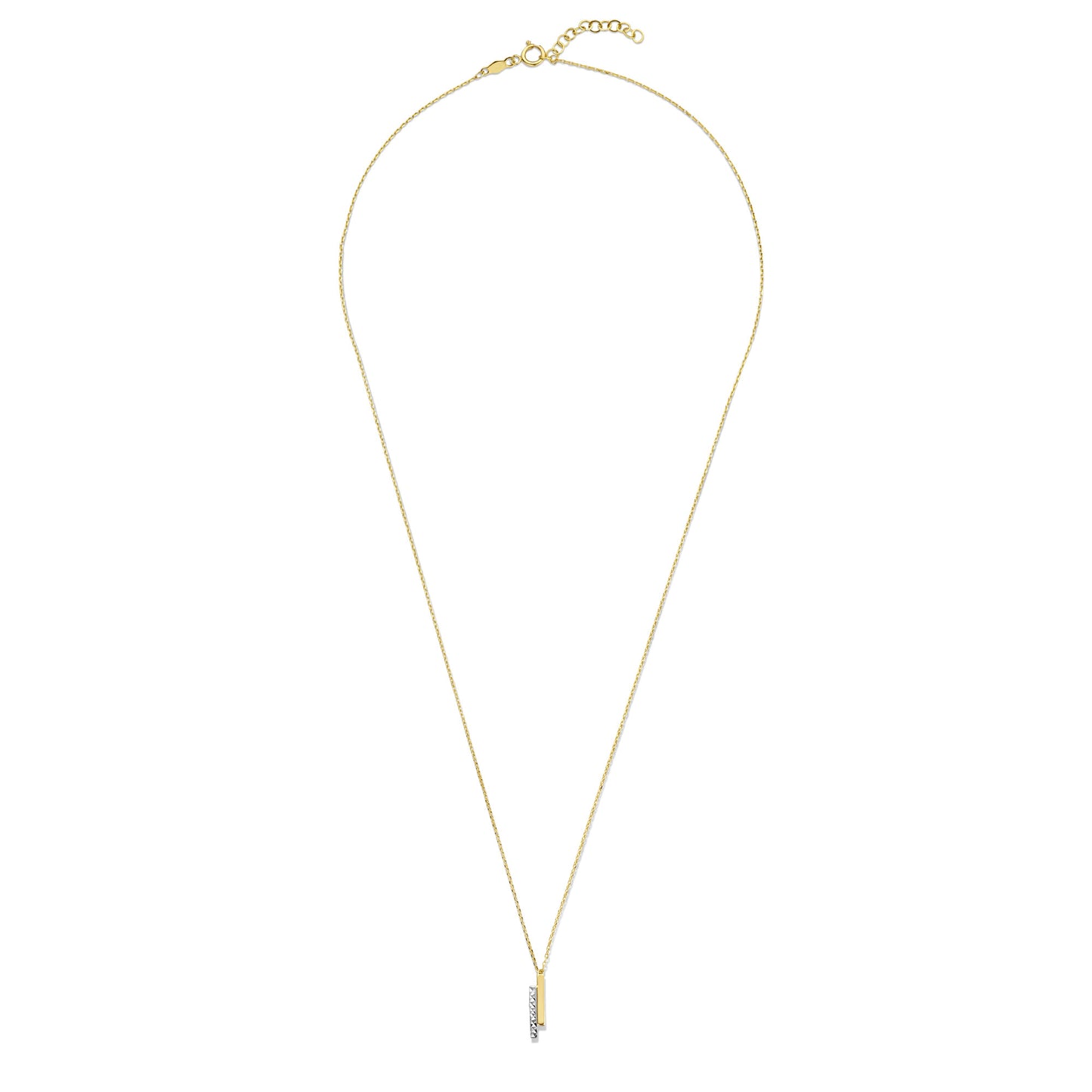 Le Marais Alice 14 karat gold necklace with 2 rods -  - Isabel Bernard