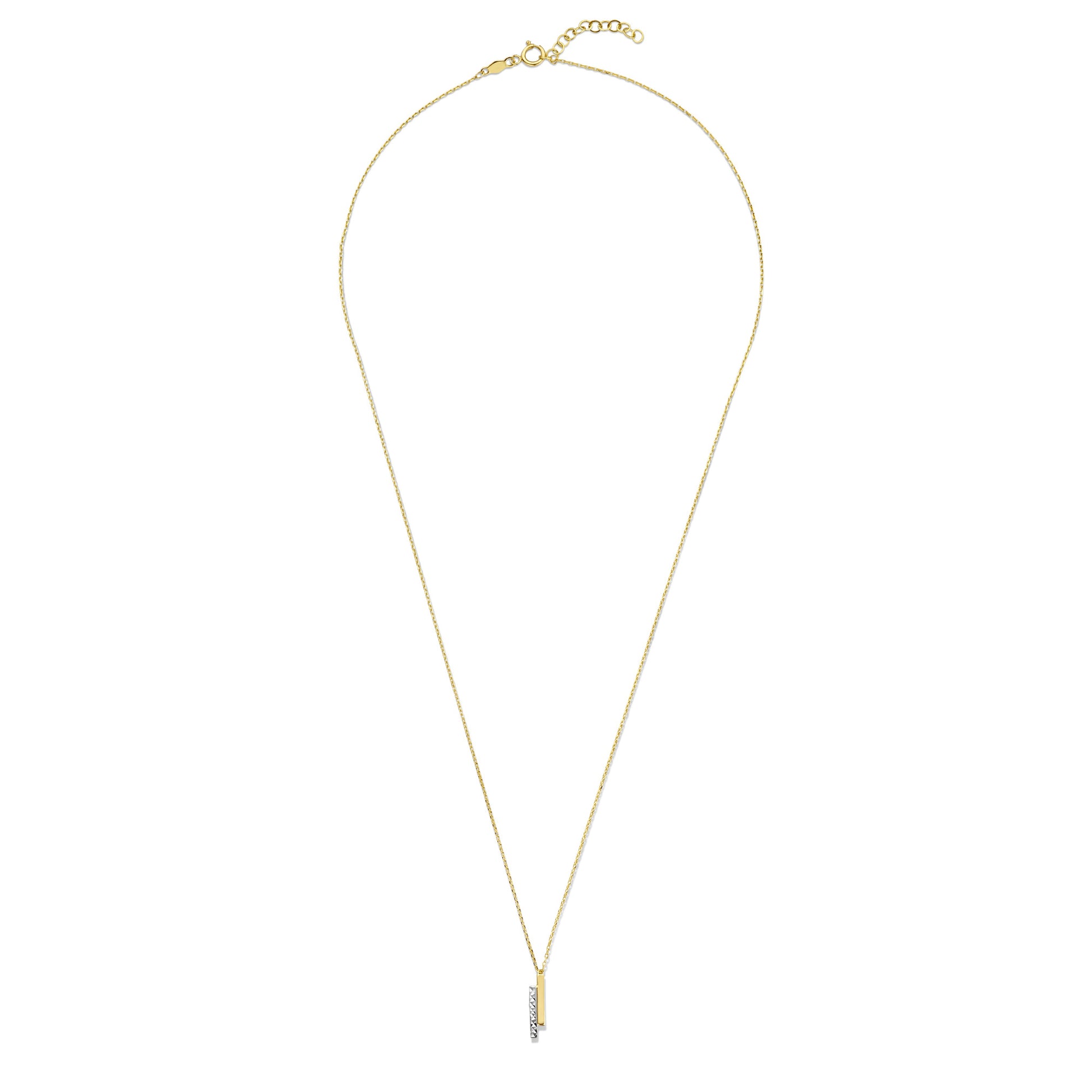 Le Marais Alice 14 karat gold necklace with 2 rods -  - Isabel Bernard