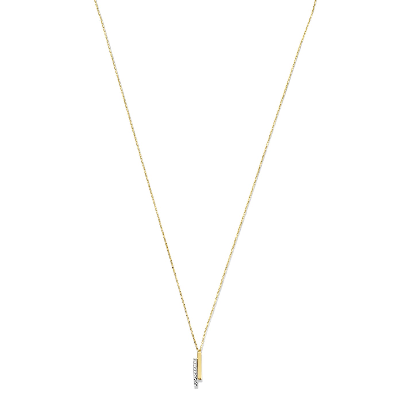 Le Marais Alice 14 karat gold necklace with 2 rods -  - Isabel Bernard