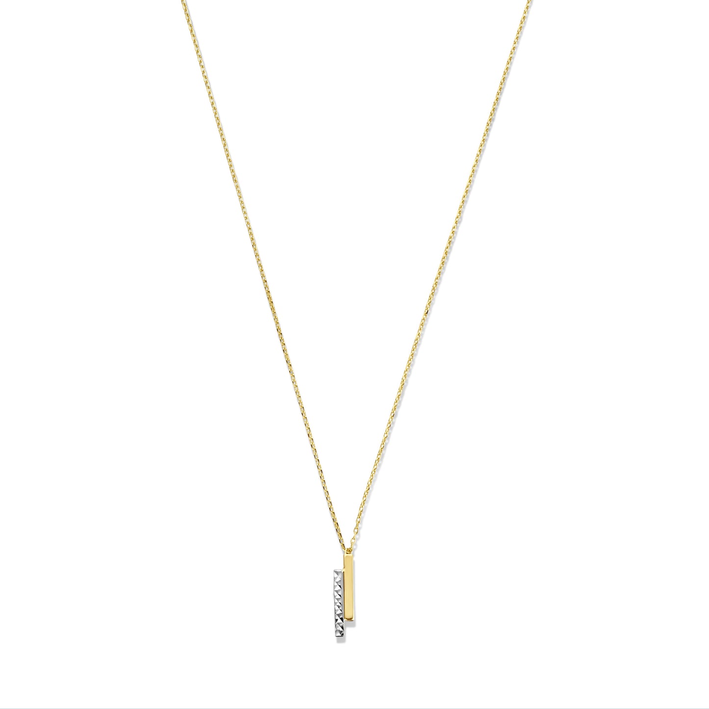 Le Marais Alice 14 karat gold necklace with 2 rods -  - Isabel Bernard