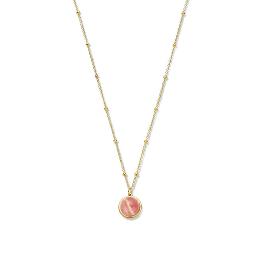 Belleville Adora 14 karat gold necklace with rose quartz gemstone -  - Isabel Bernard