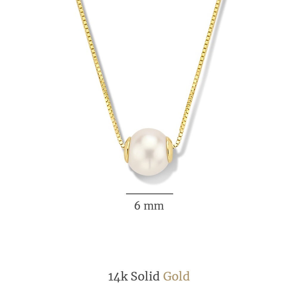 Belleville Luna 14 karat gold necklace with freshwater pearl -  - Isabel Bernard