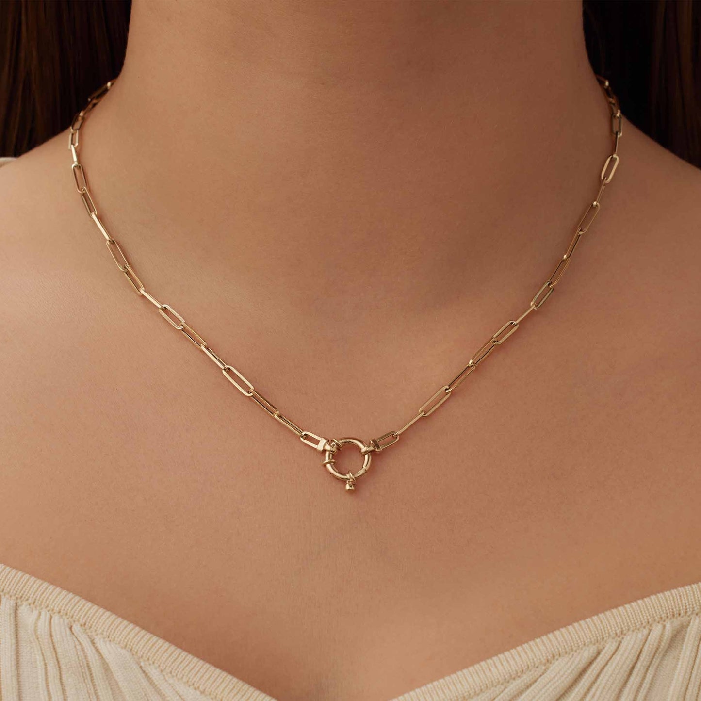 Aidee Odile 14 karat gold link necklace -  - Isabel Bernard