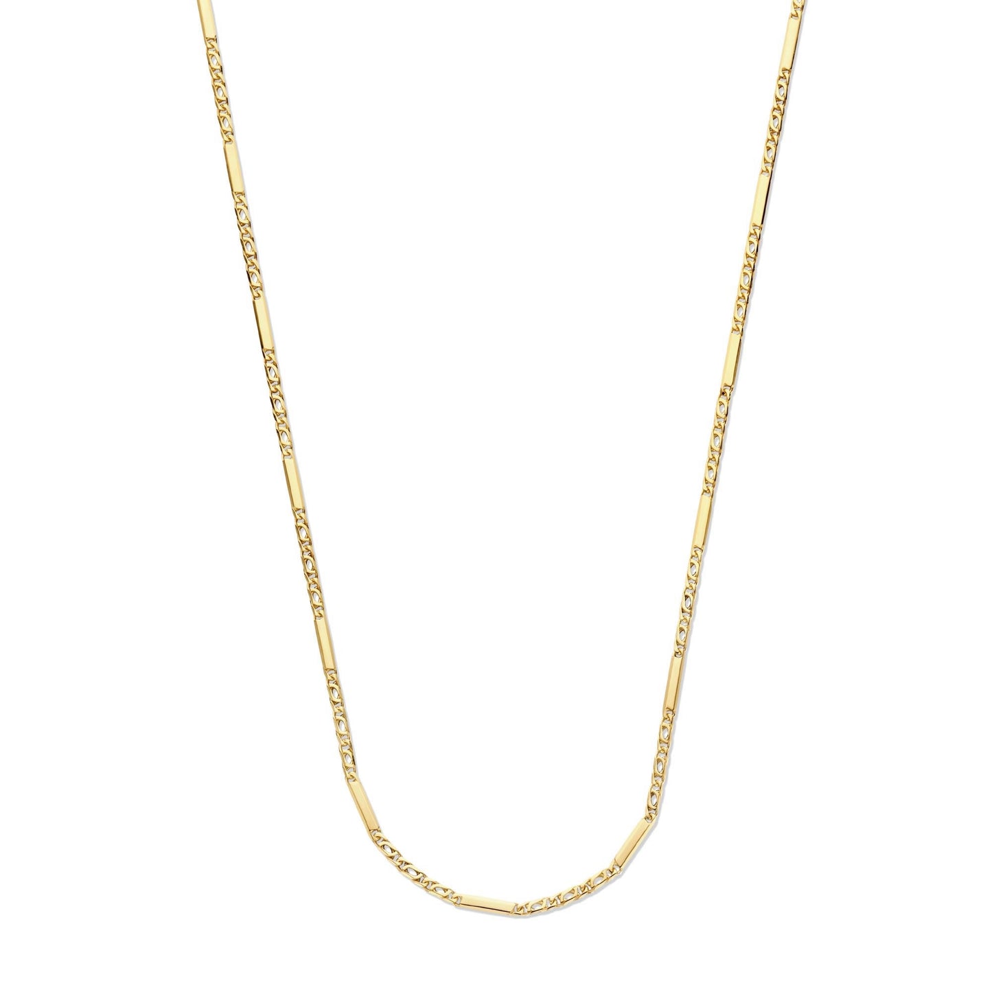 Rivoli Alice 14 karat gold link necklace with royal link and rods -  - Isabel Bernard