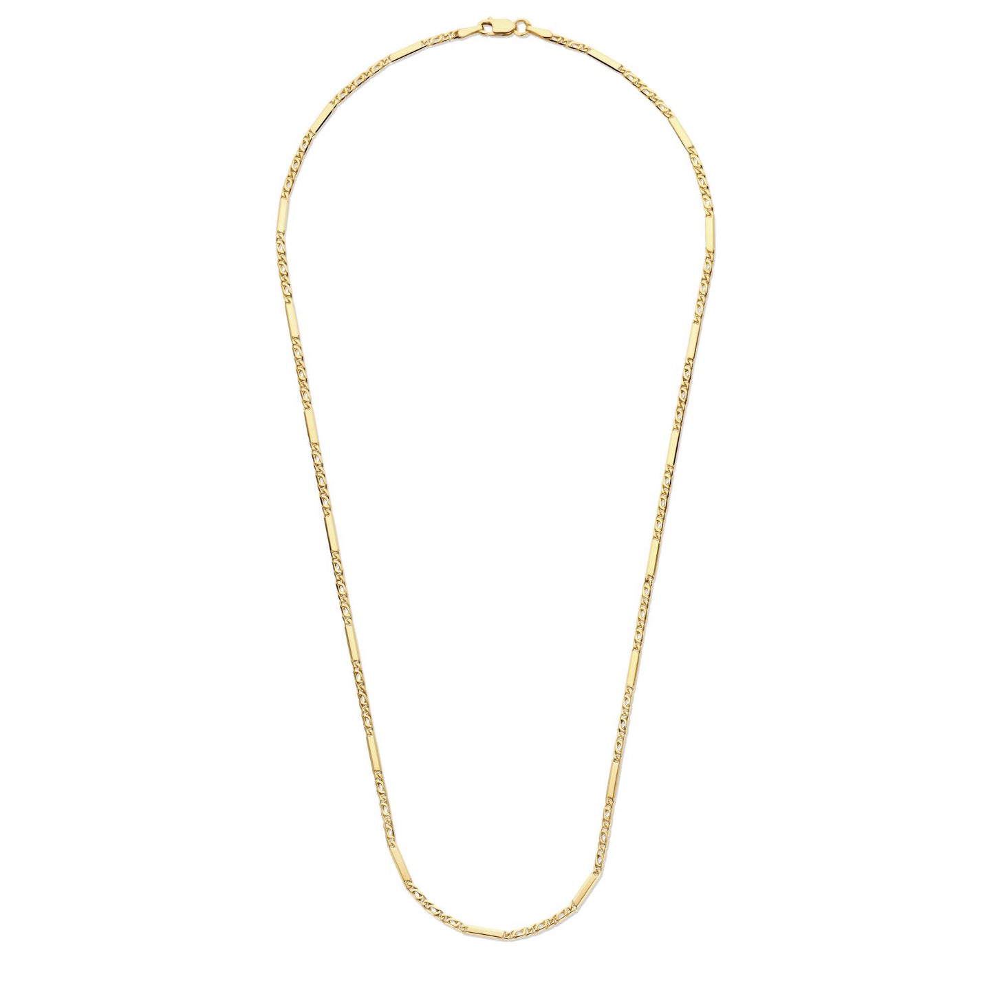 Rivoli Alice 14 karat gold link necklace with royal link and rods -  - Isabel Bernard