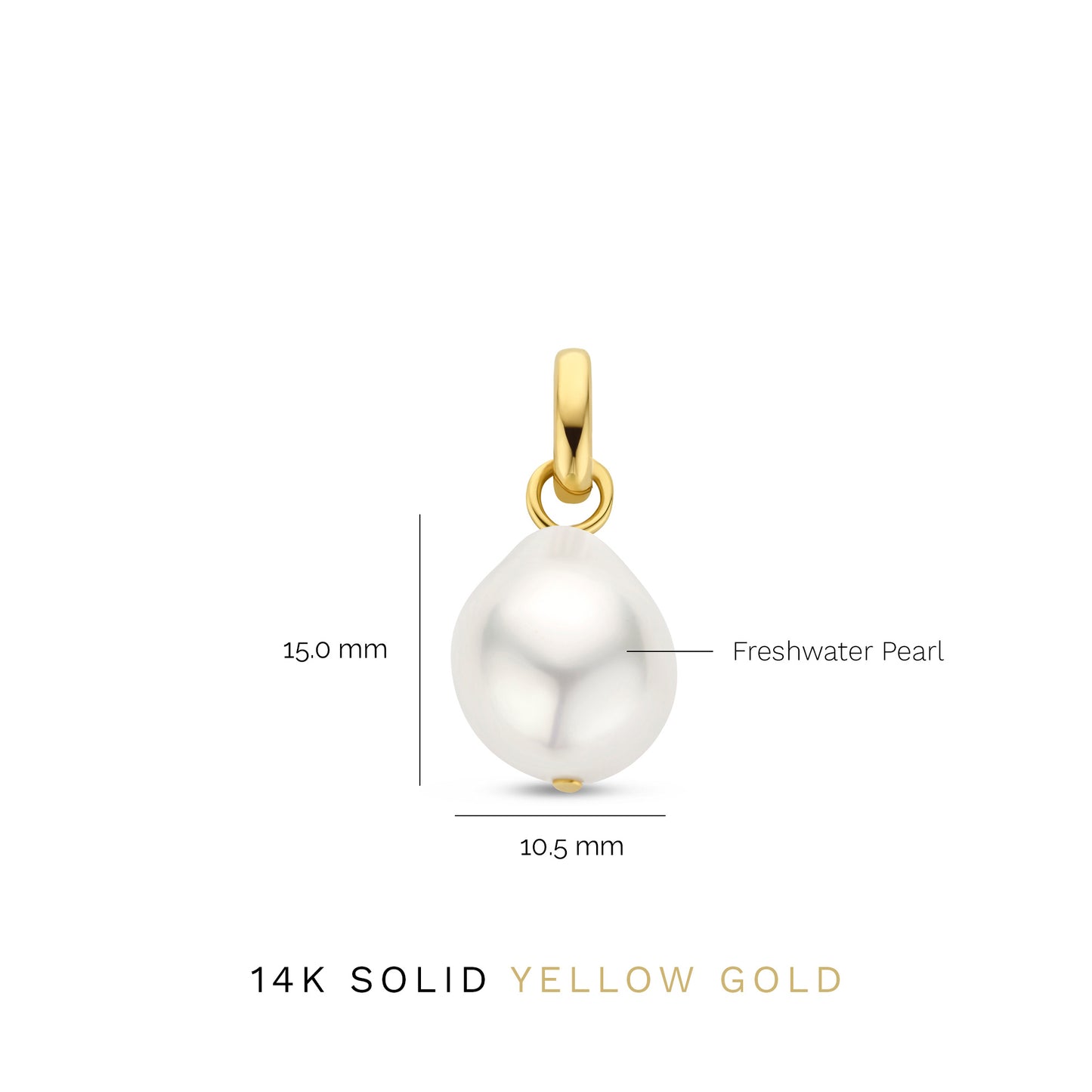 Belleville Luna 14 karat gold charm with freshwater pearl -  - Isabel Bernard