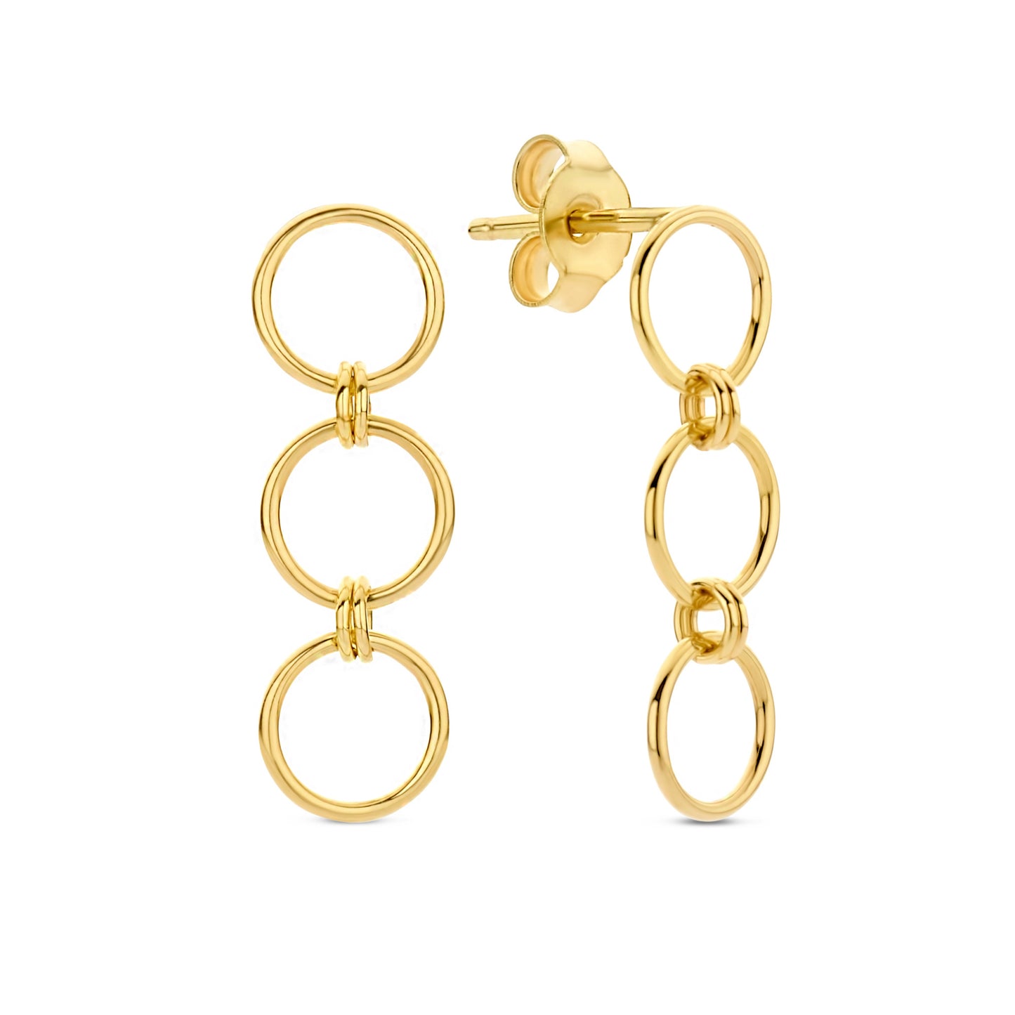 Belleville Anna 14 karat gold drop earrings with rings -  - Isabel Bernard