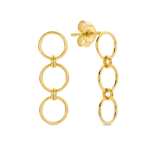 Belleville Anna 14 karat gold drop earrings with rings -  - Isabel Bernard