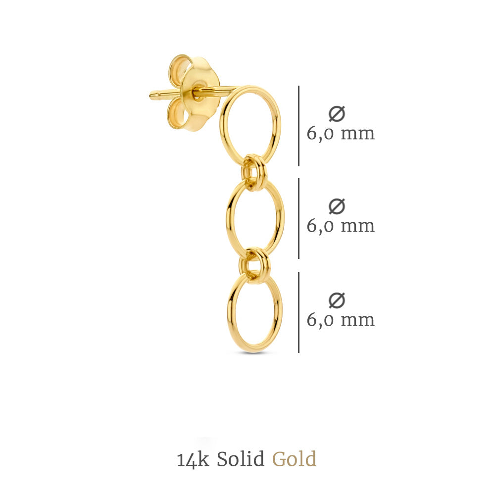 Belleville Anna 14 karat gold drop earrings with rings -  - Isabel Bernard