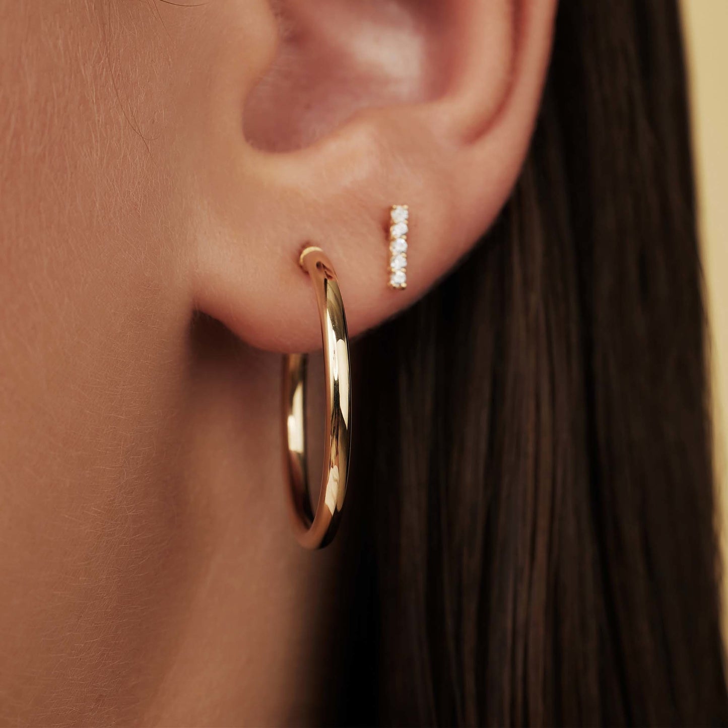 Rivoli Estelle 14 karat gold hoop earrings -  - Isabel Bernard