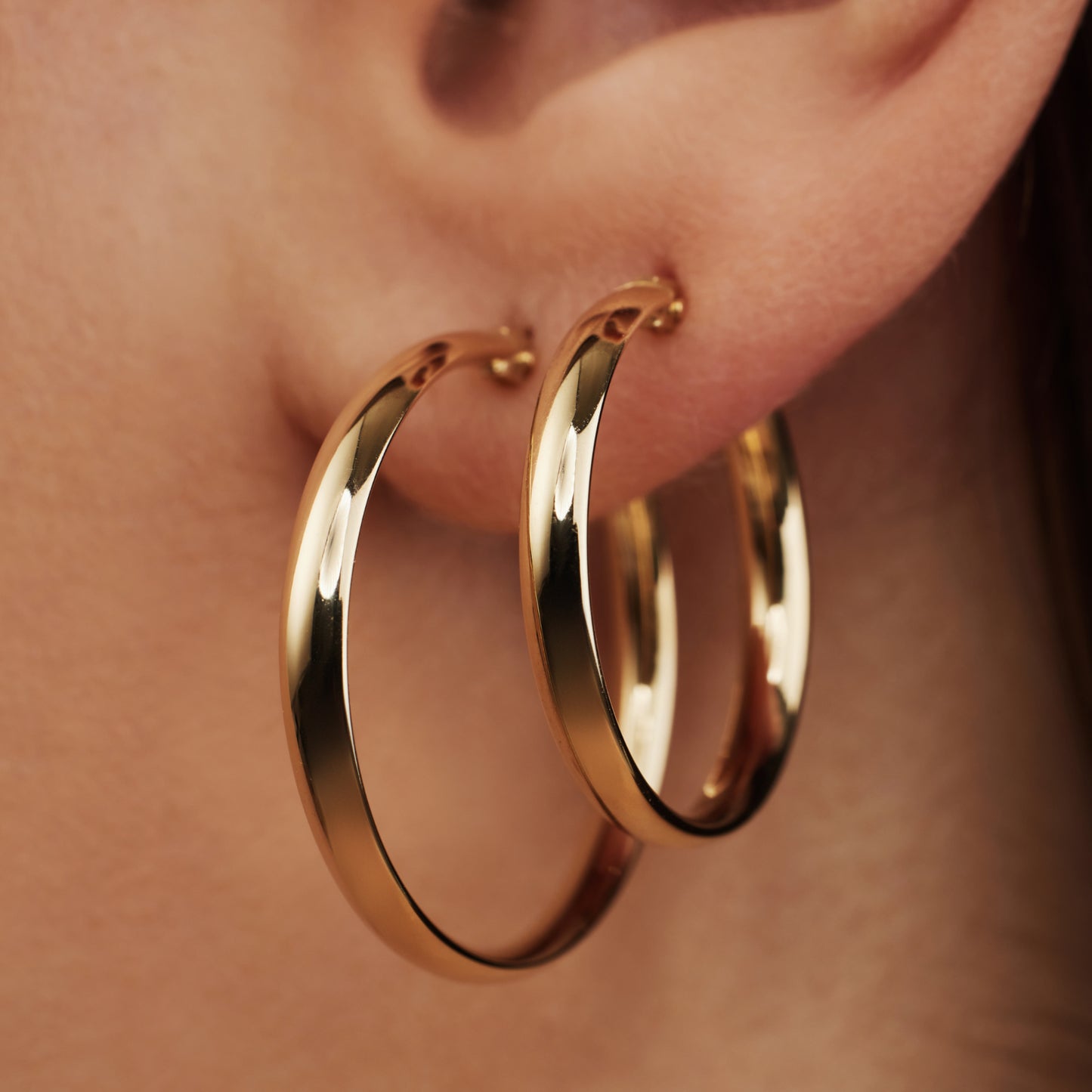 Rivoli Estrella 14 karat gold hoop earrings (20 mm) -  - Isabel Bernard