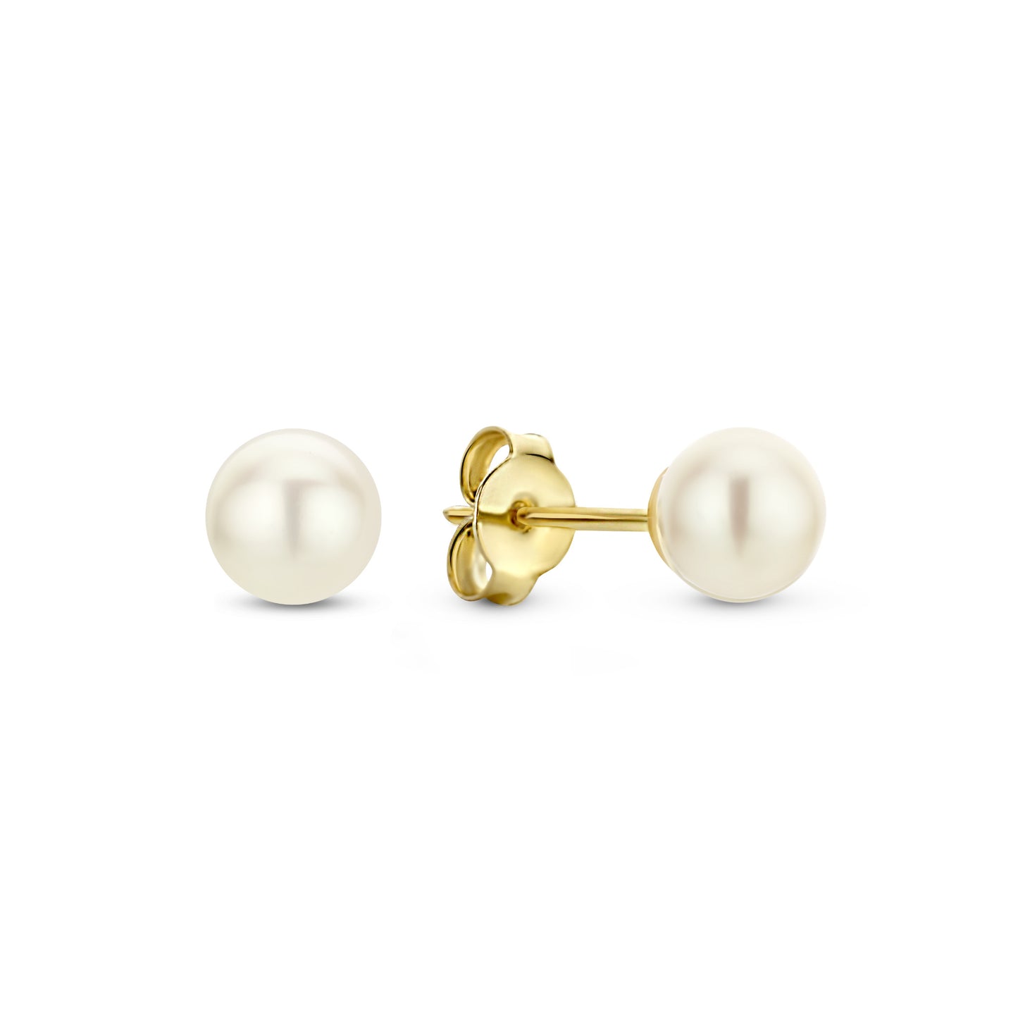 Belleville Luna 14 karat gold ear studs with freshwater pearl -  - Isabel Bernard