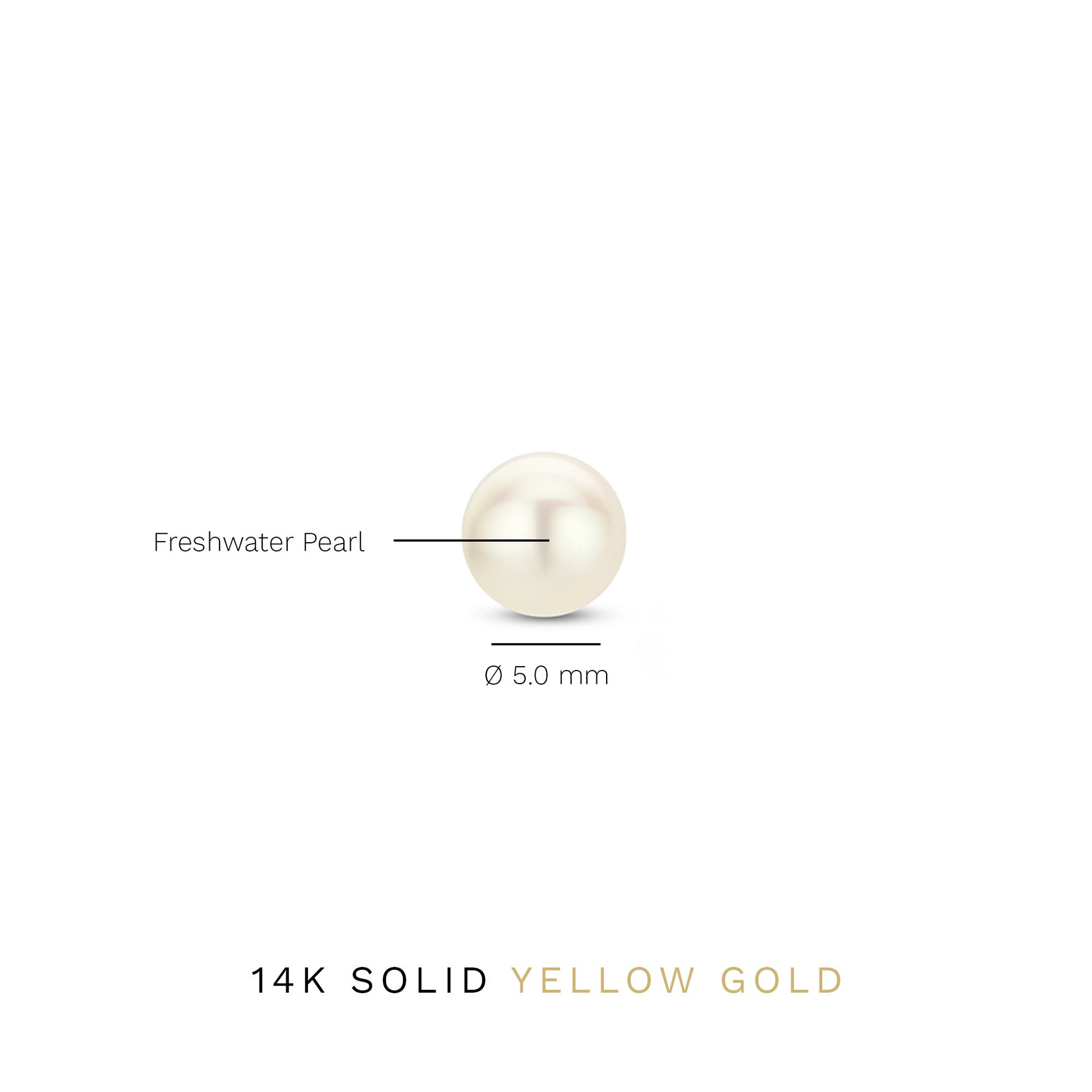 Belleville Luna 14 karat gold ear studs with freshwater pearl -  - Isabel Bernard